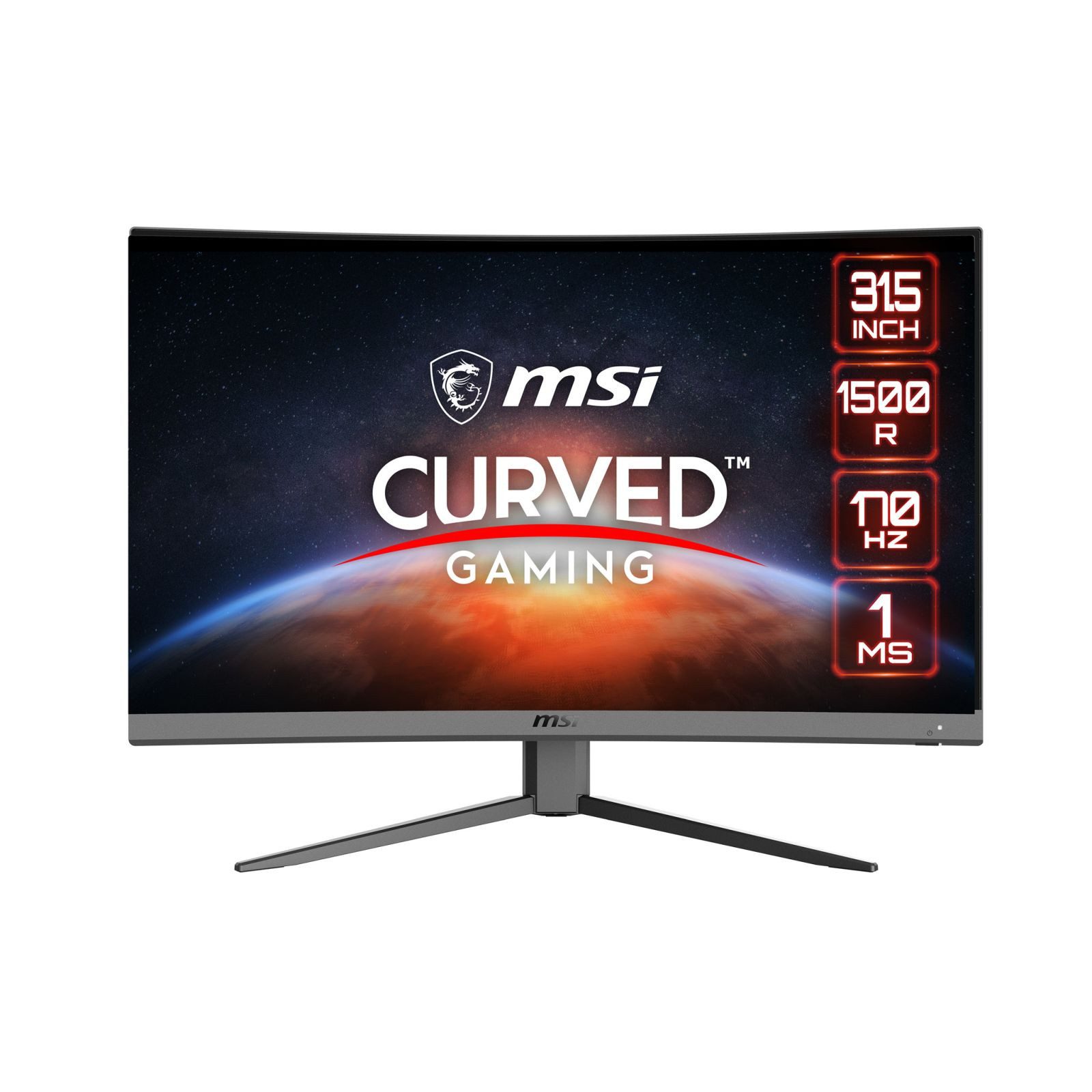 MSI Optix G32CQ4 E2 Curved Gaming TFT 32" WQHD VA 170Hz 1ms TFT-Monitor (2560 x 1440 px, Wide Quad HD, 1 ms Reaktionszeit, 170 Hz, VA, Curved, Adaptive-Sync, FreeSync Premium, Kopfhörerbuchse)