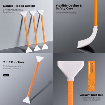 Minadax Kamerazubehör-Set Kamera Sensor Reinigung f. APS-C/DX 10x16mm Swab +Blasebalg +Reiniger