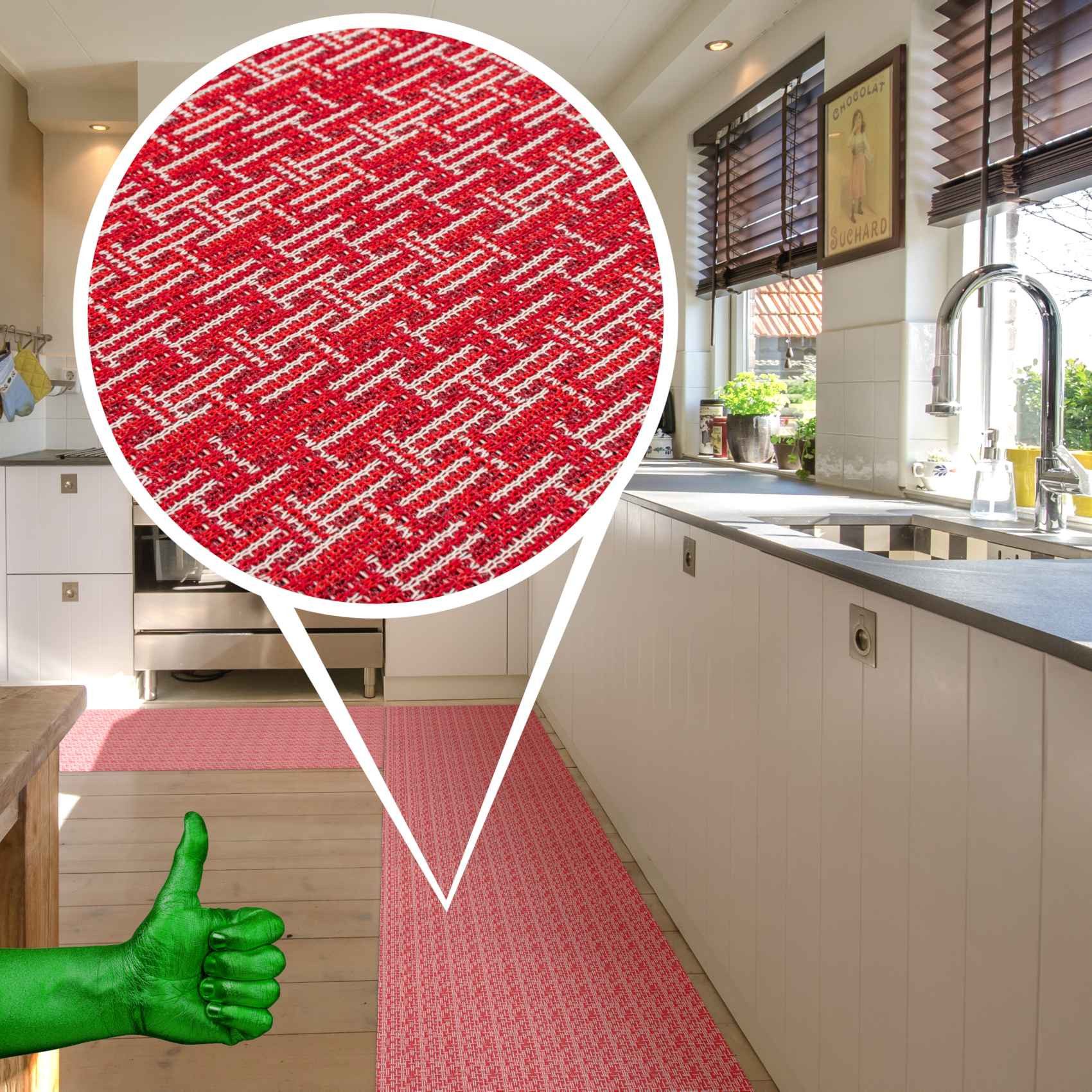 ANRO Küchenläufer ITACA Hochwertig Küchenteppich Teppich Textil, Eckig, Höhe: 3 mm, Velour – Bild 4 von 5
