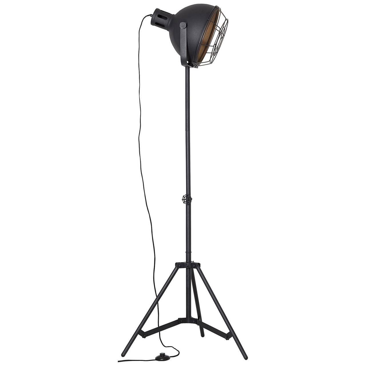 Jesper 39cm Brilliant 60W, Stehlampe Standleuchte schwarz E27, 1x Gitter Lampe A60, geei Jesper,