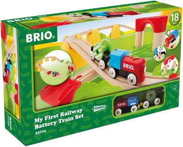 BRIO® Spielzeug-Eisenbahn BRIO® WORLD, Mein erstes BRIO® Bahn Set mit Batterielok, (Set), FSC®- schützt Wald - weltweit