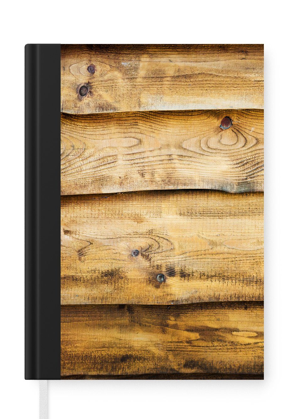 MuchoWow Notizbuch Vintage - Holz - Kofferraum - Textur, Journal, Merkzettel, Tagebuch, Notizheft, A5, 98 Seiten, Haushaltsbuch