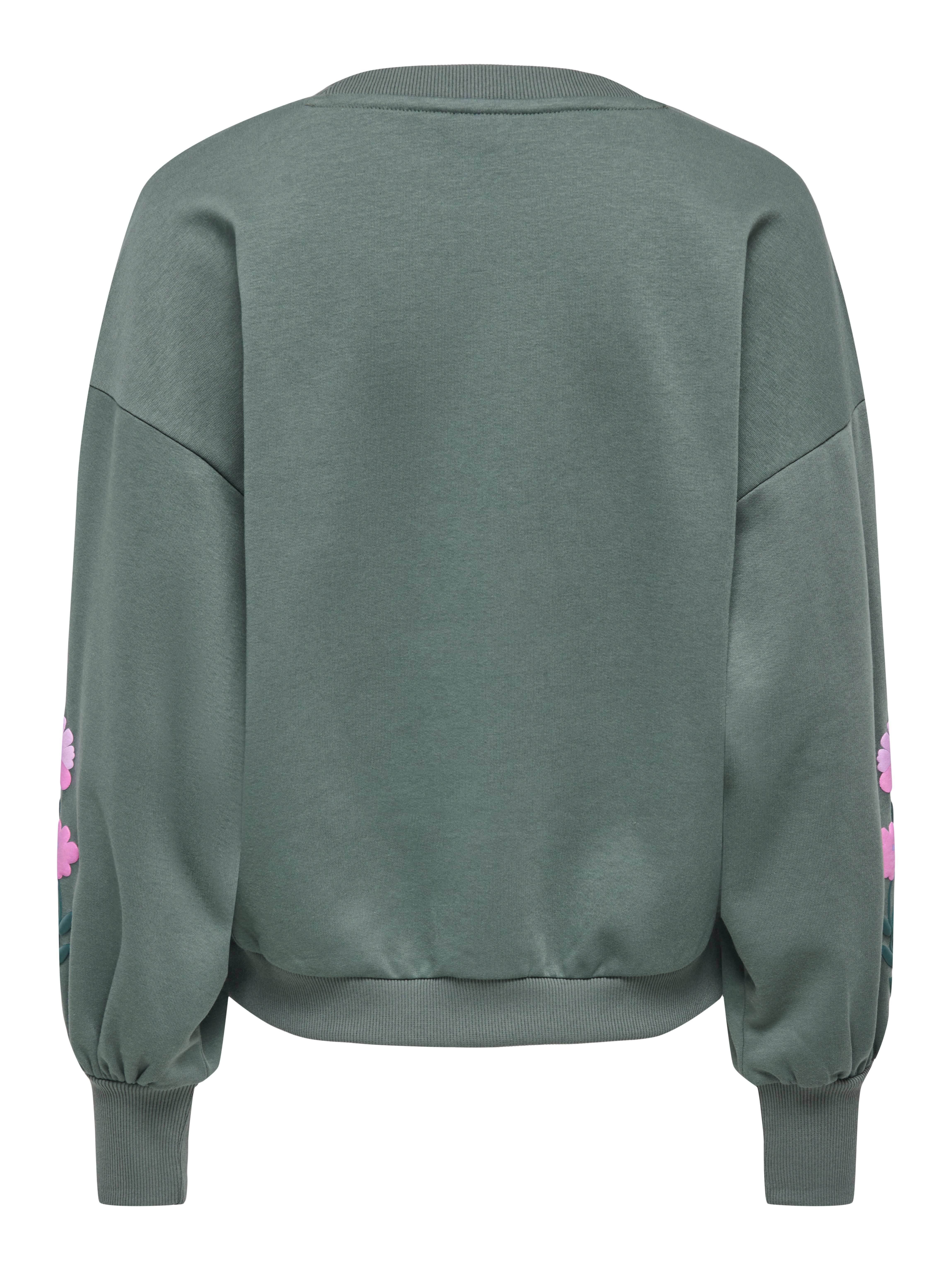 ONLY Sweatshirt ONLBROOKE L/S O-NECK FLOWER SWT Baumwollmischung, regular fit