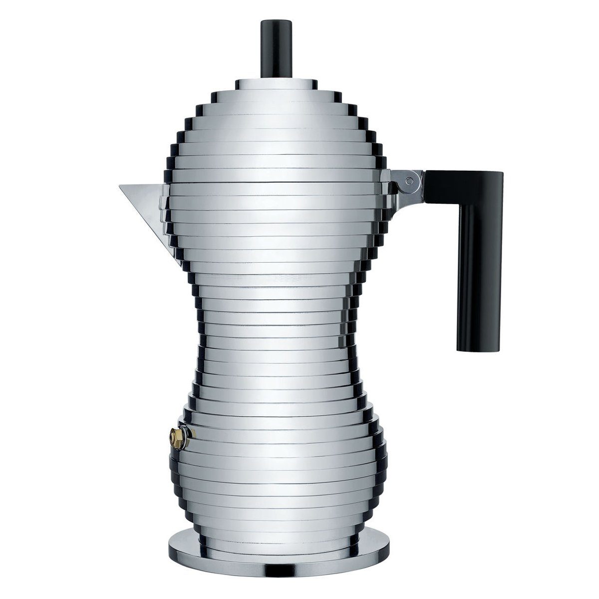 Alessi Espressokocher Espressokocher PULCINA 30 cl, schwarz, 0.3l Kaffeekanne, Nicht für Induktion geeignet