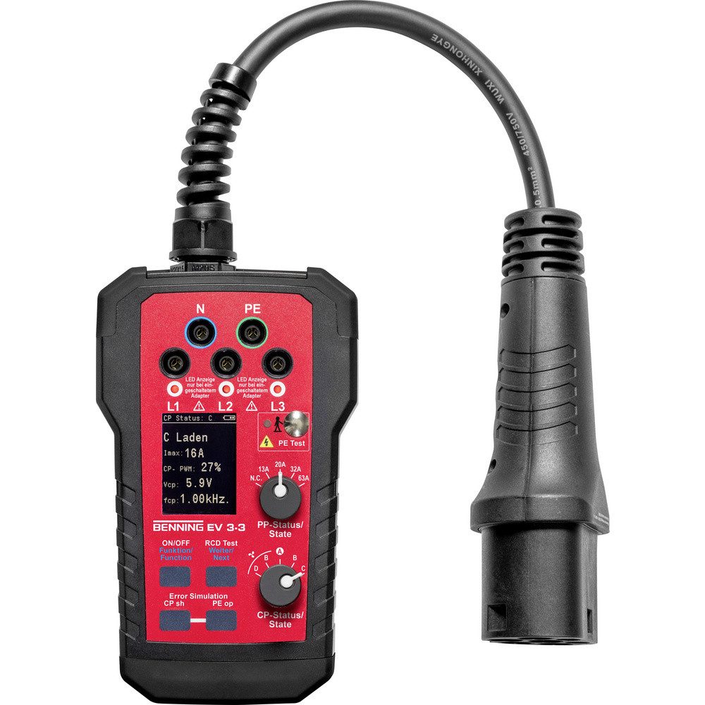 Benning Spannungsprüfer Benning EV 3-3 Wallboxtester, (EV 3-3)
