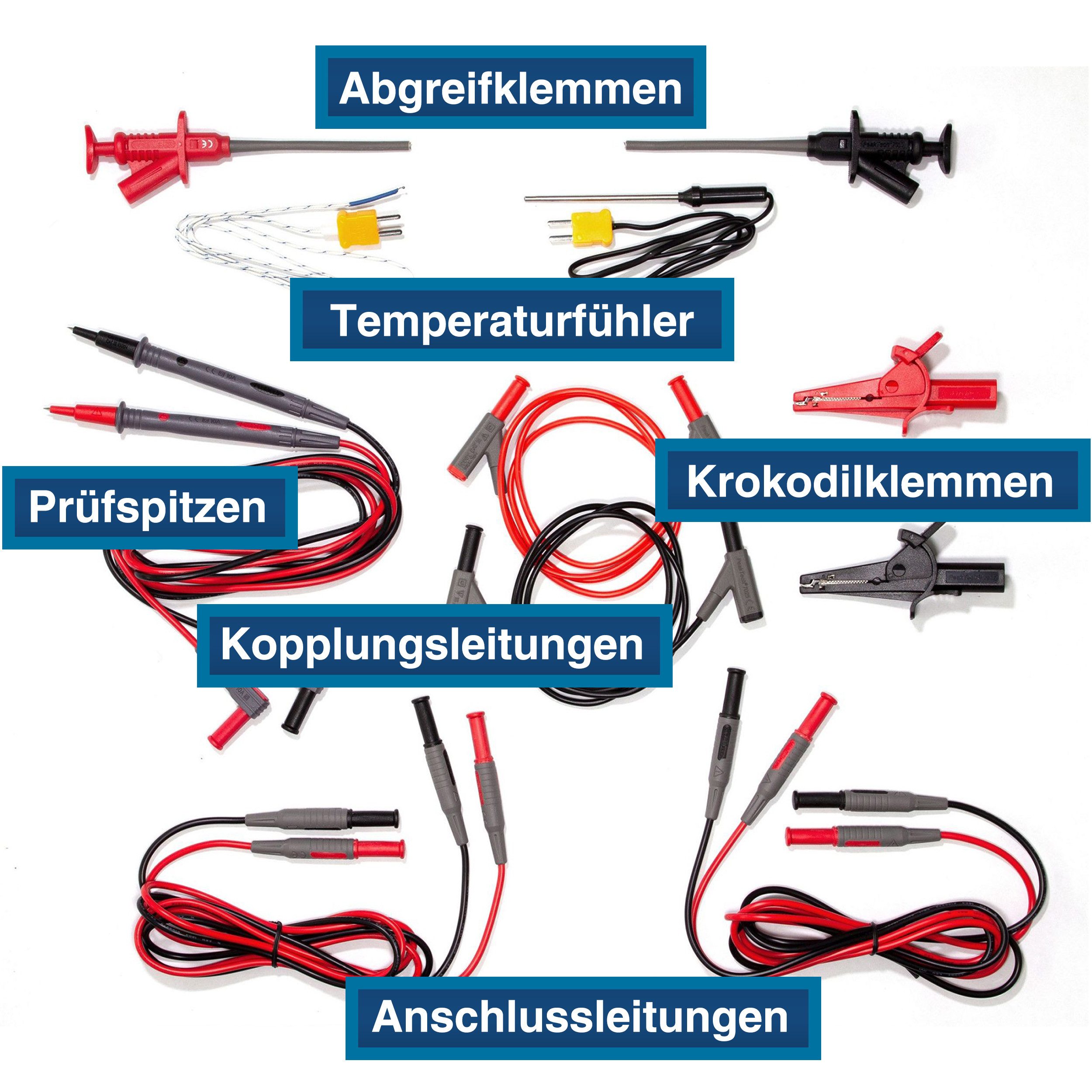 PeakTech Multimeter Messzubehör Set für Digital Multimeter