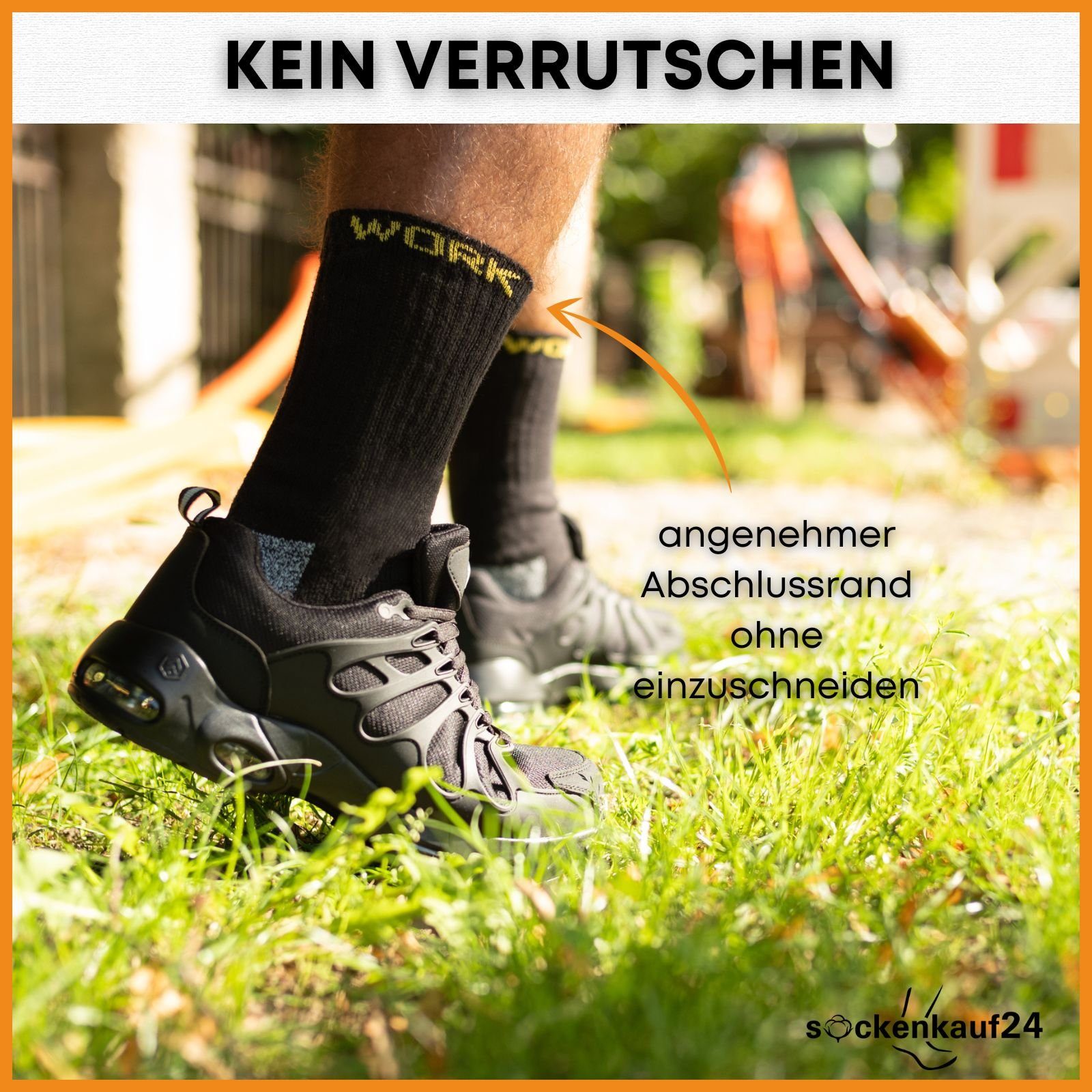 atmungsaktiv Grau-Meliert Vollfrottee (10-Paar) Socken Baumwolle WORK Herren sockenkauf24 verstärkt Arbeitssocken