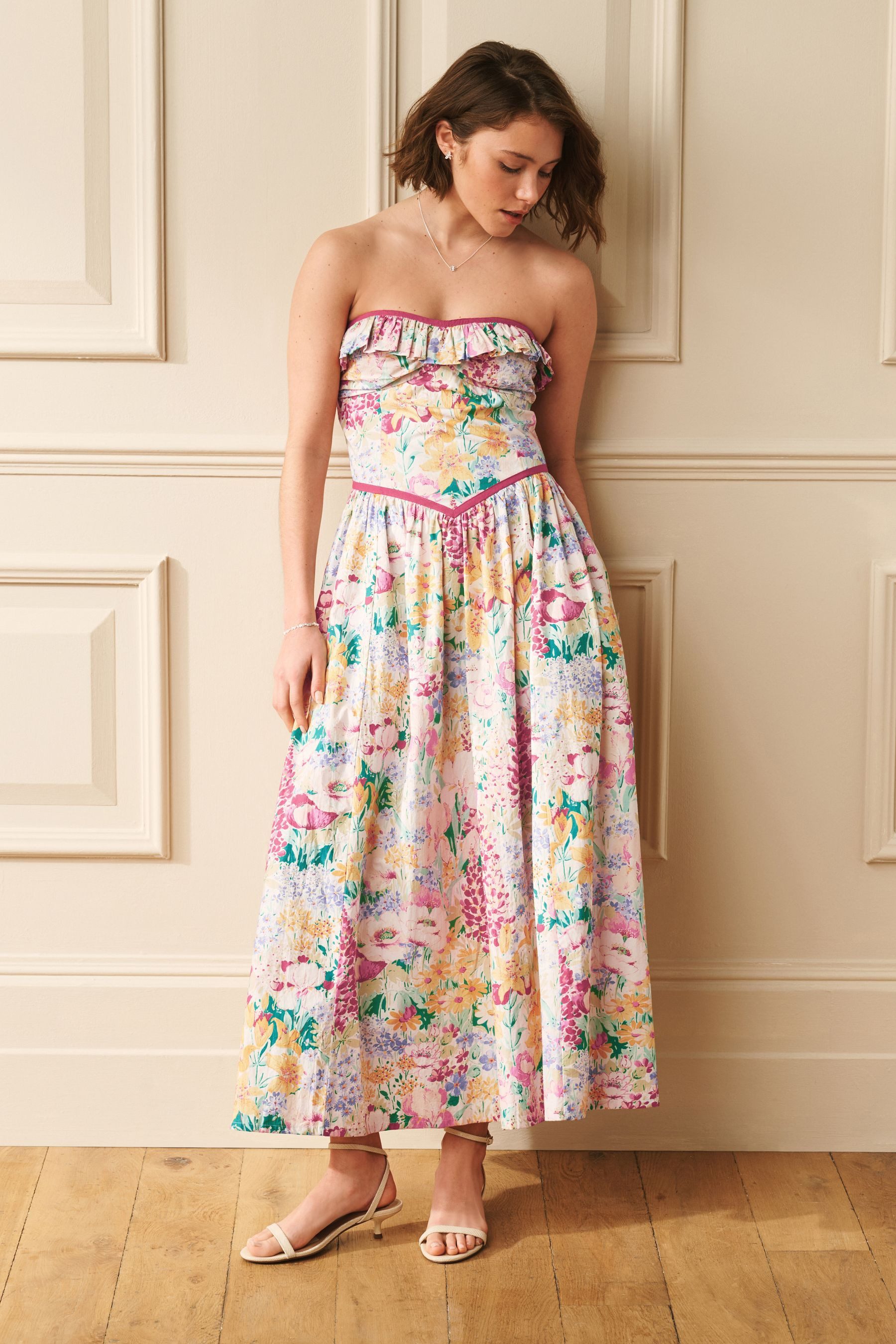 LAURA ASHLEY Midikleid Laura Ashley Everingham Meadow Bardot-Midikleid (1-tlg) – Bild 5 von 5