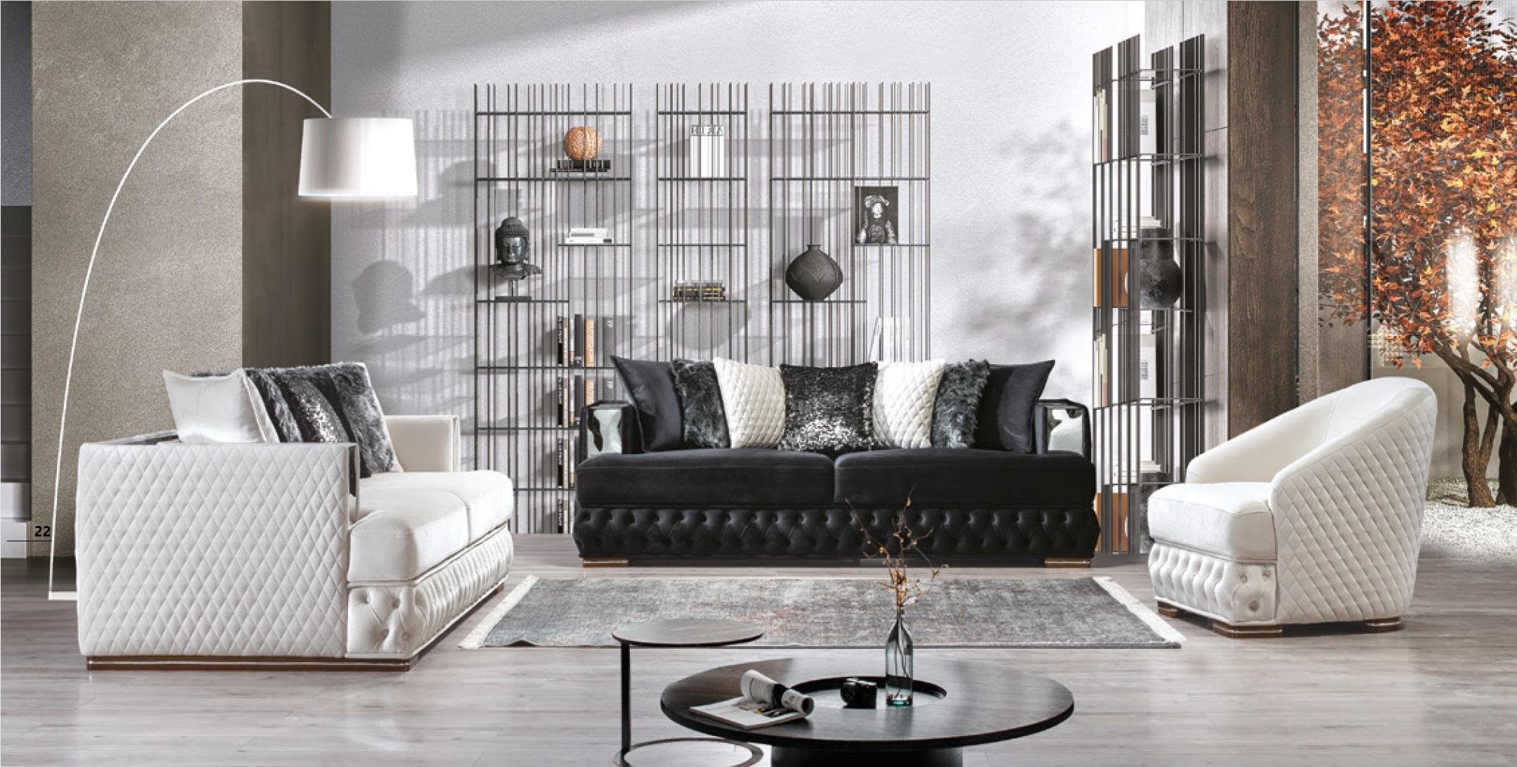Weiß Design, Sitzer Sofa Europe Luxus Sofa Wohnzimmer Made Klassische 3 JVmoebel in