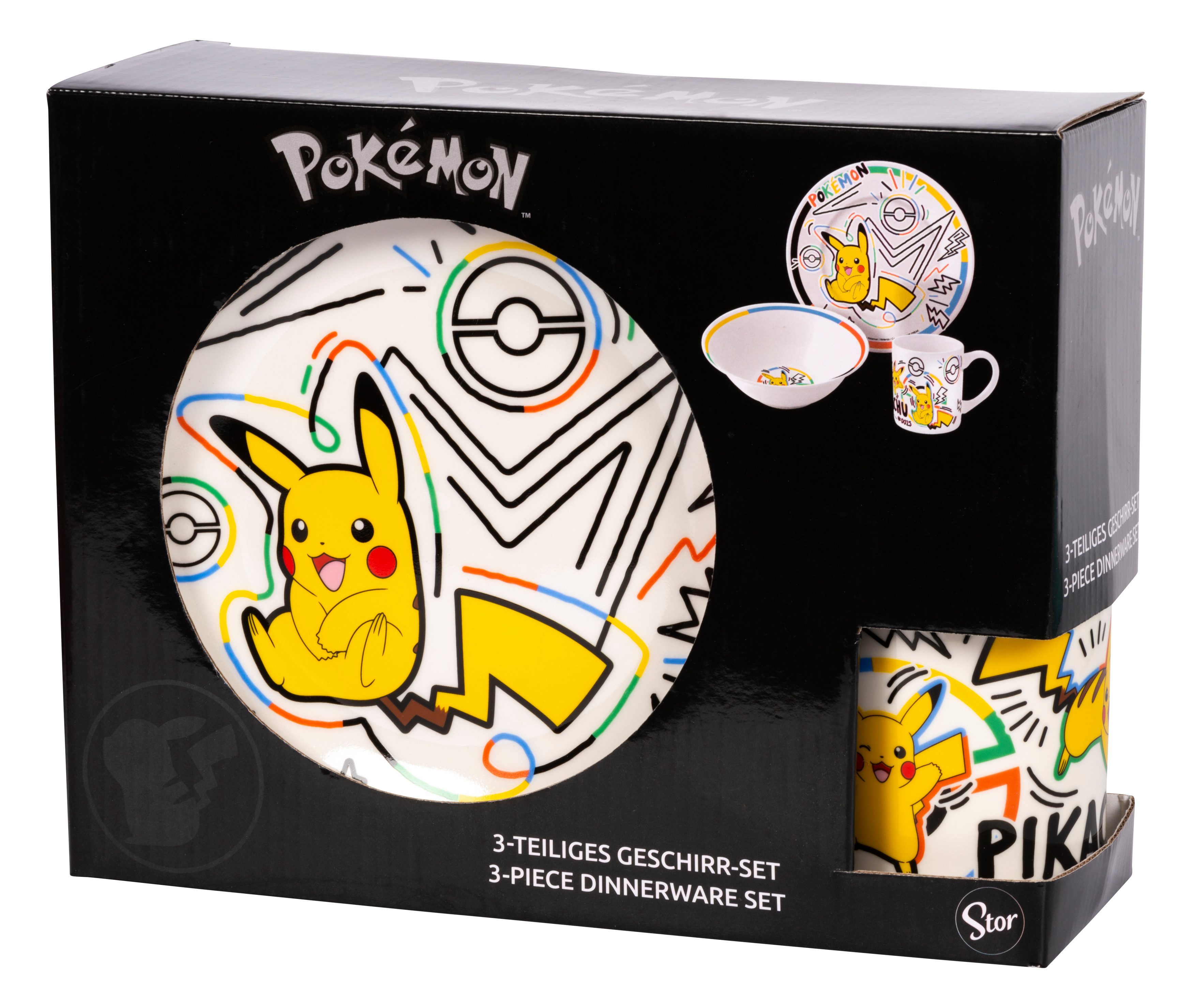 The Pokémon Company Tasse Pokémon - Rainbow Pikachu Frühstücksset (NEU & OVP)