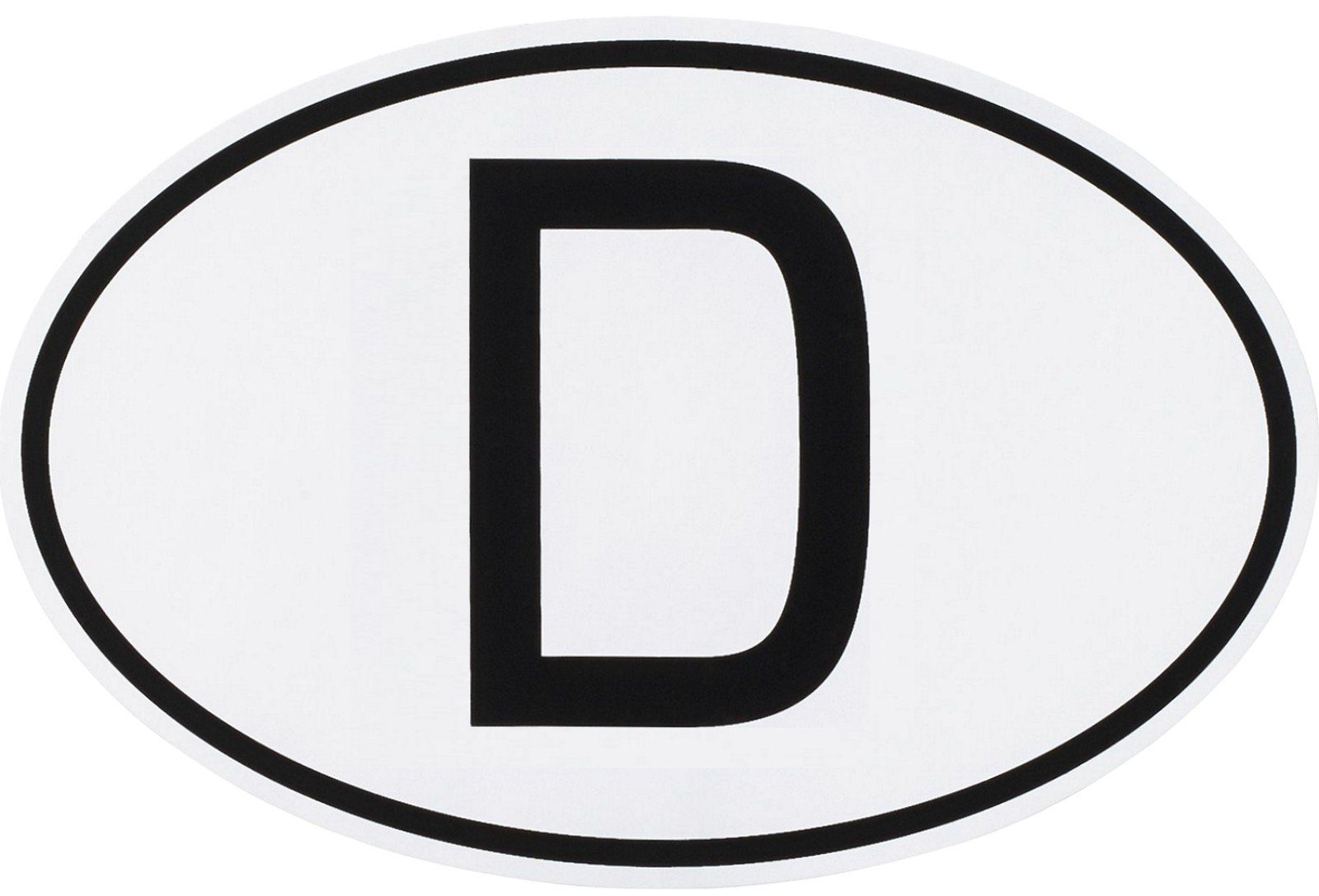 HR Autocomfort Aufkleber Deutschland D-Schild Kennzeichen D Schild 76 x 52 mm