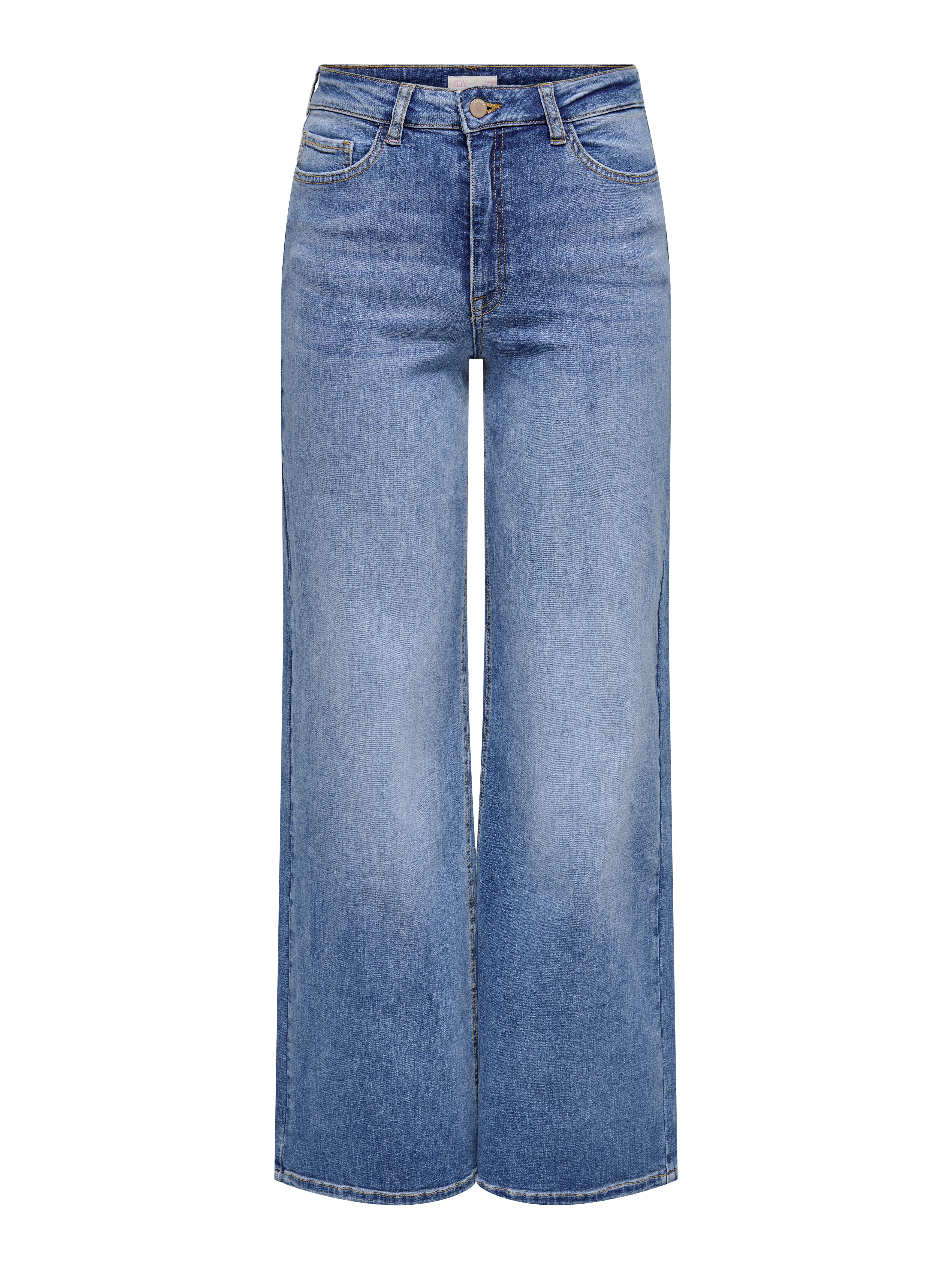 High-waist-Jeans JDYFELINA-FINA HW WIDE MED BLUE DNM NOOS
