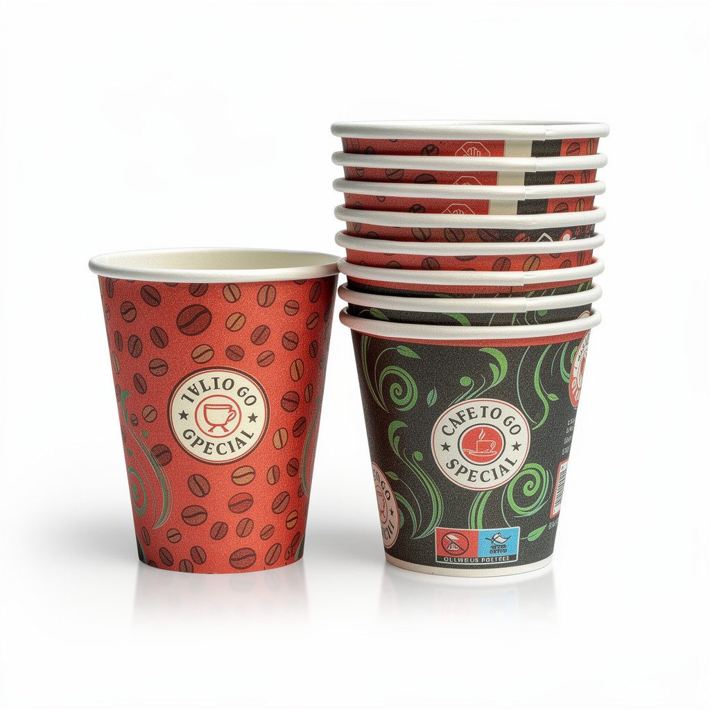 NoblesBox Coffee-to-go-Becher Kaffeebecher 180ml - Pappbecher 7oz - Einwegbecher Gastronomie, 1000-tlg., Ideal für Kaffee, Tee, Heißgetränke, Kaltgetränke