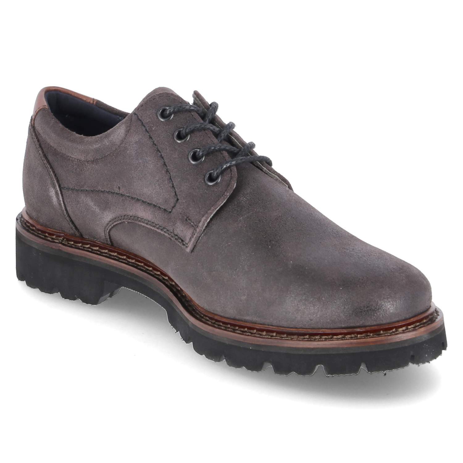 SIOUX Sioux 38354 SP Herren Rauleder grau Schnürschuh