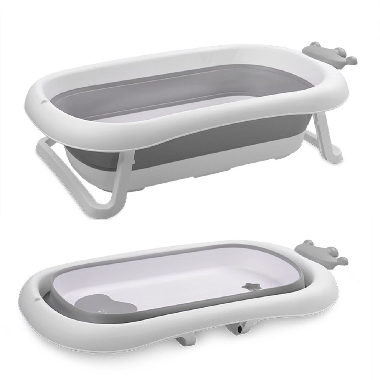 Lorelli Babybadewanne Babybadewanne Royal 83 cm, faltbar, Kanalabdeckung, stabile Beine