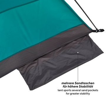 UQUIP Strandmuschel »Buzzy Strandzelt XL mit UV Schutz 50+ Sonnenschutz, Windschutz, Blau«, Personen: 3, einfaches Aufspannen durch Pop-Up System