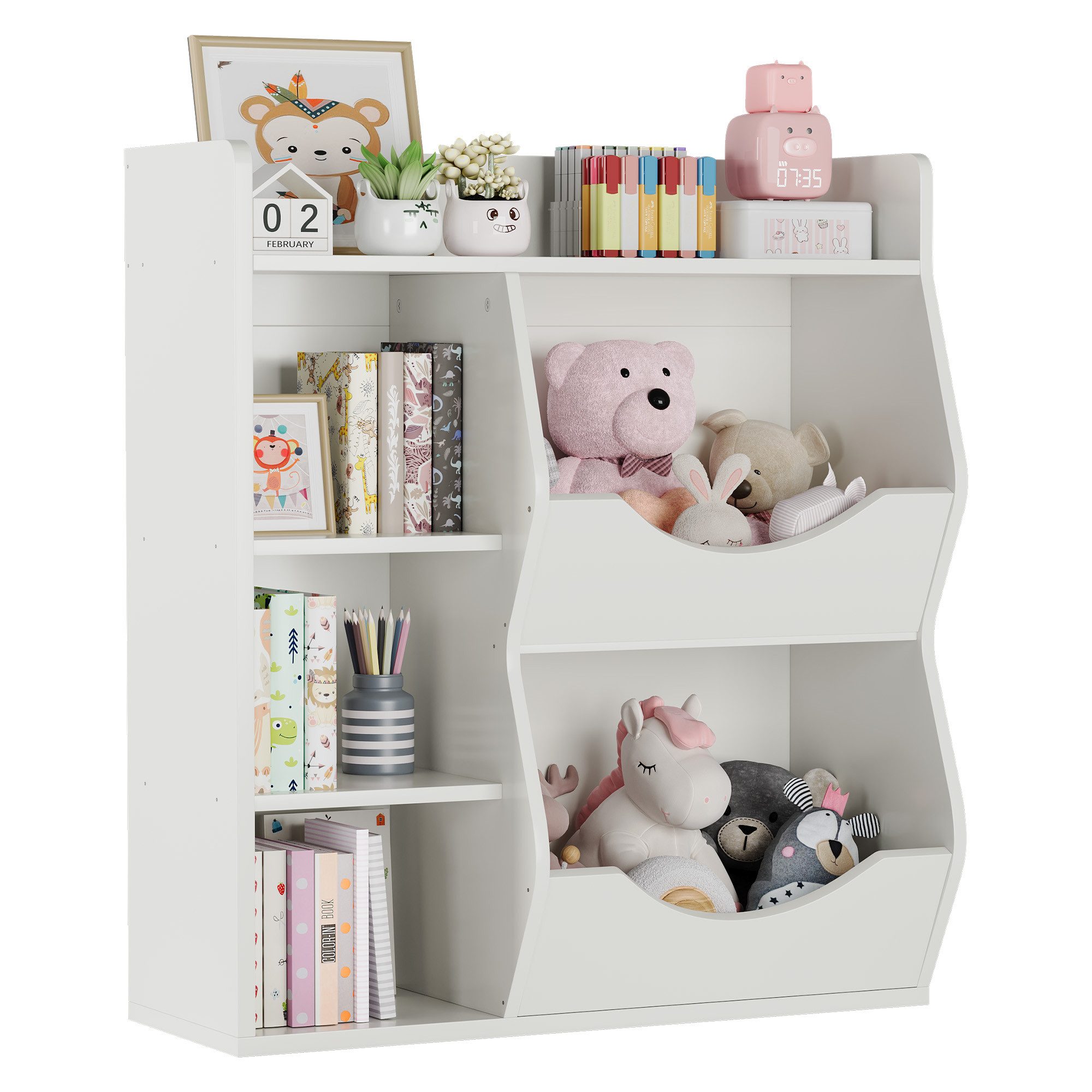 GarveeMore Kinderregal Bücherregal Kinder Spielzeugregal mit günstig online kaufen