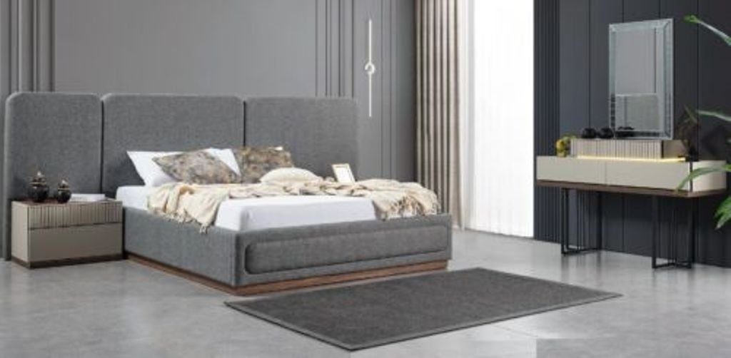 JVmoebel Schlafzimmer-Set Bett 2x Nachttische Schminktisch Luxus Designermöbel, (4-St)