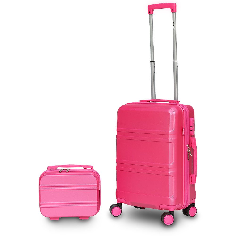 Barut Trolleyset Reisekofferset 2-teilig Modell Anubis Pink, 4 Rollen, (MS-19040)