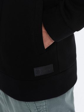 OMBRE Kapuzensweatshirt Asymmetrische Sweatshirts mit Kapuze und Reißverschluss für Männer
