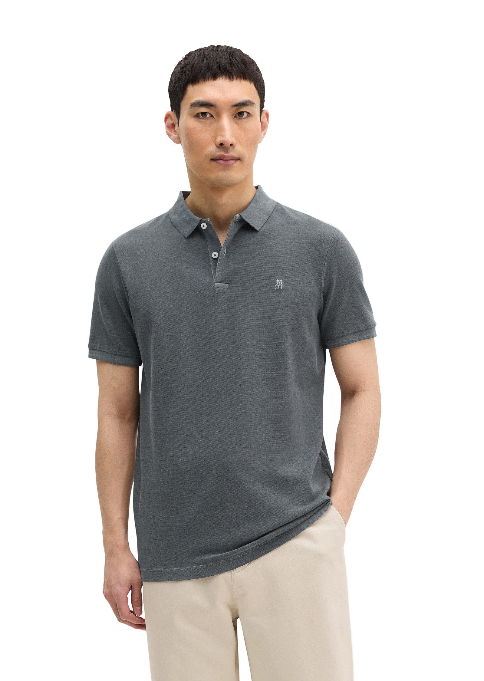 Poloshirt aus Organic Cotton-Stretch