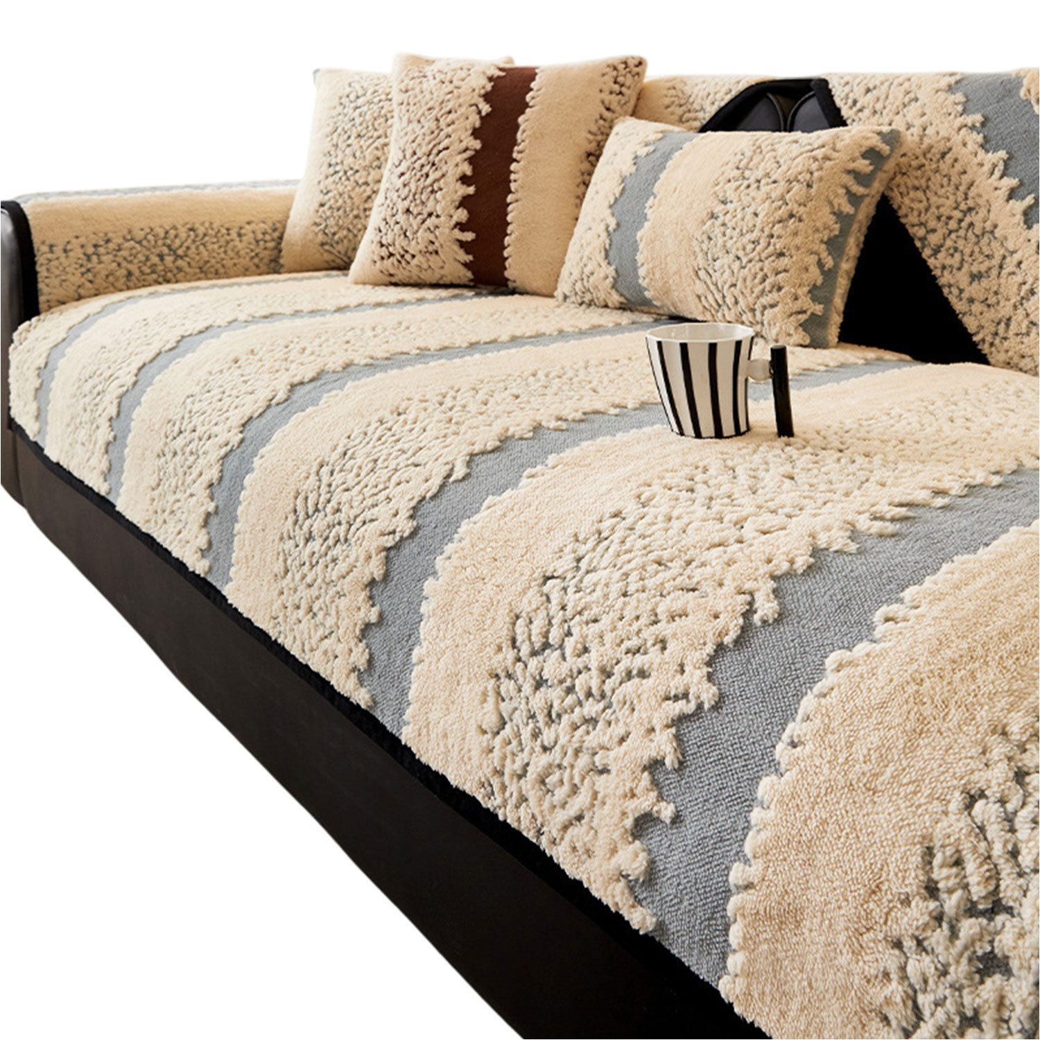 Refttenw Sofaschoner Sofabezug Ecksofa L-Form Sofaüberwurfe Rutschfest Sofaschutz, 70 x 70 cm