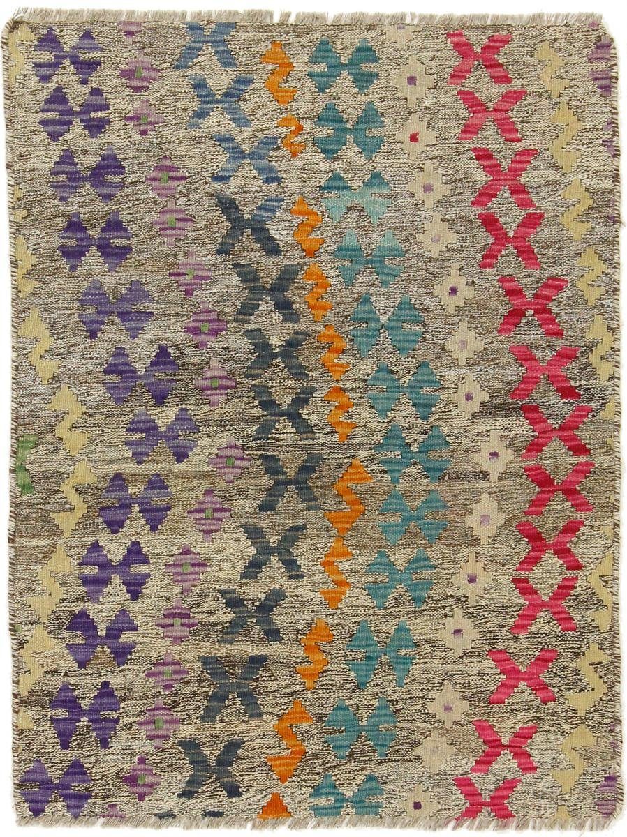 Orientteppich Kelim Afghan 80x106 Handgewebter Orientteppich, Nain Trading, rechteckig, Höhe: 3 mm