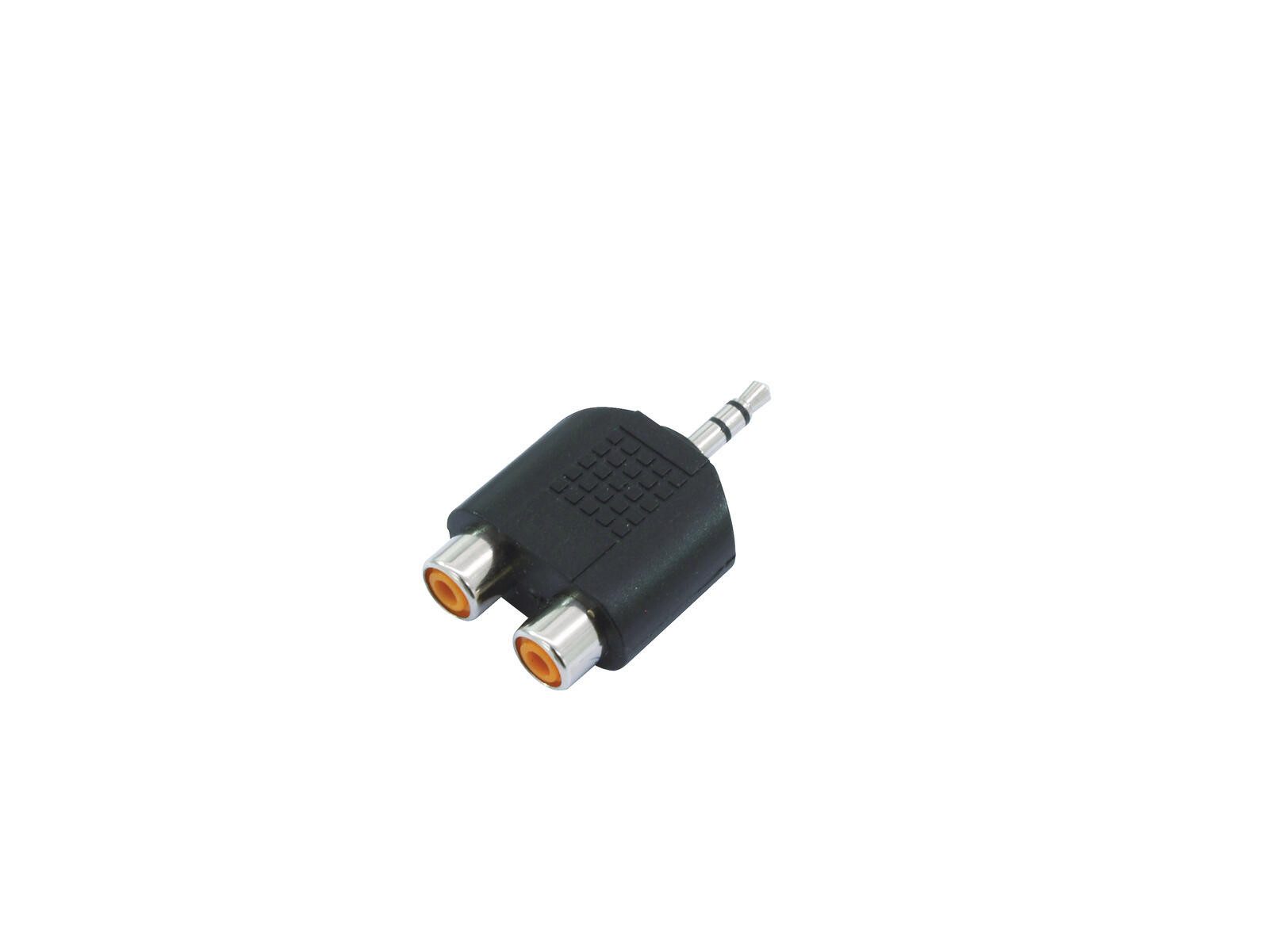 OMNITRONIC Adapter 2xCinch(F)/3,5 Klinke stereo 10x Audio-Adapter
