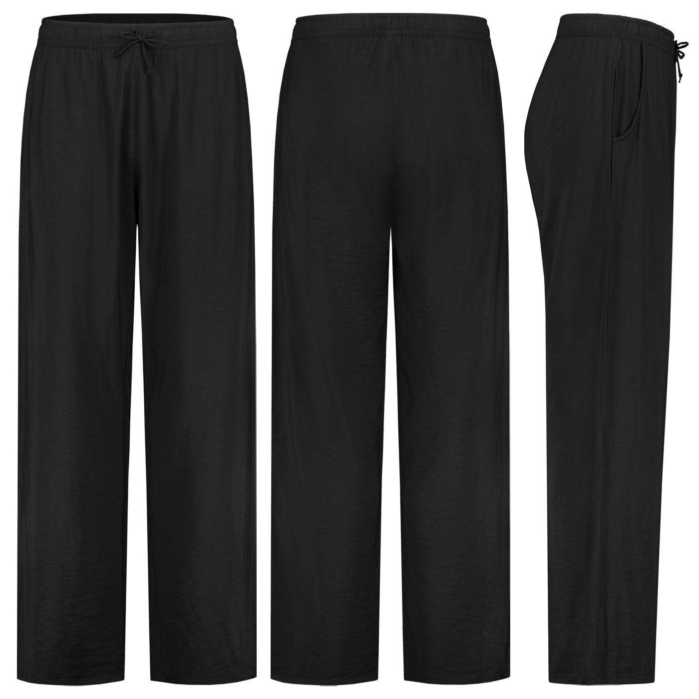 SUBLEVEL Chinos Damen Luftige Sommerhose Freizeit Weit geschnitten Stoffhos günstig online kaufen