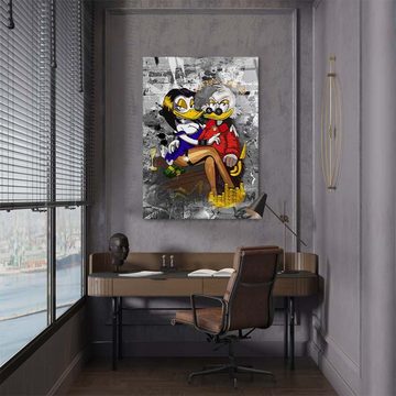 ArtMind XXL-Wandbild DAGOBERT BOSS, Premium Wandbilder als Poster & gerahmte Leinwand in verschiedenen Größen, Wall Art, Bild, Canva