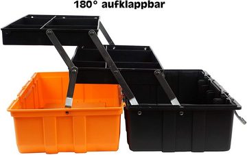 U.Uberlux Werkzeugkoffer Werkzeugkoffer leer 19 Inch Angelkoffer Werkzeugkasten Werkzeugkiste