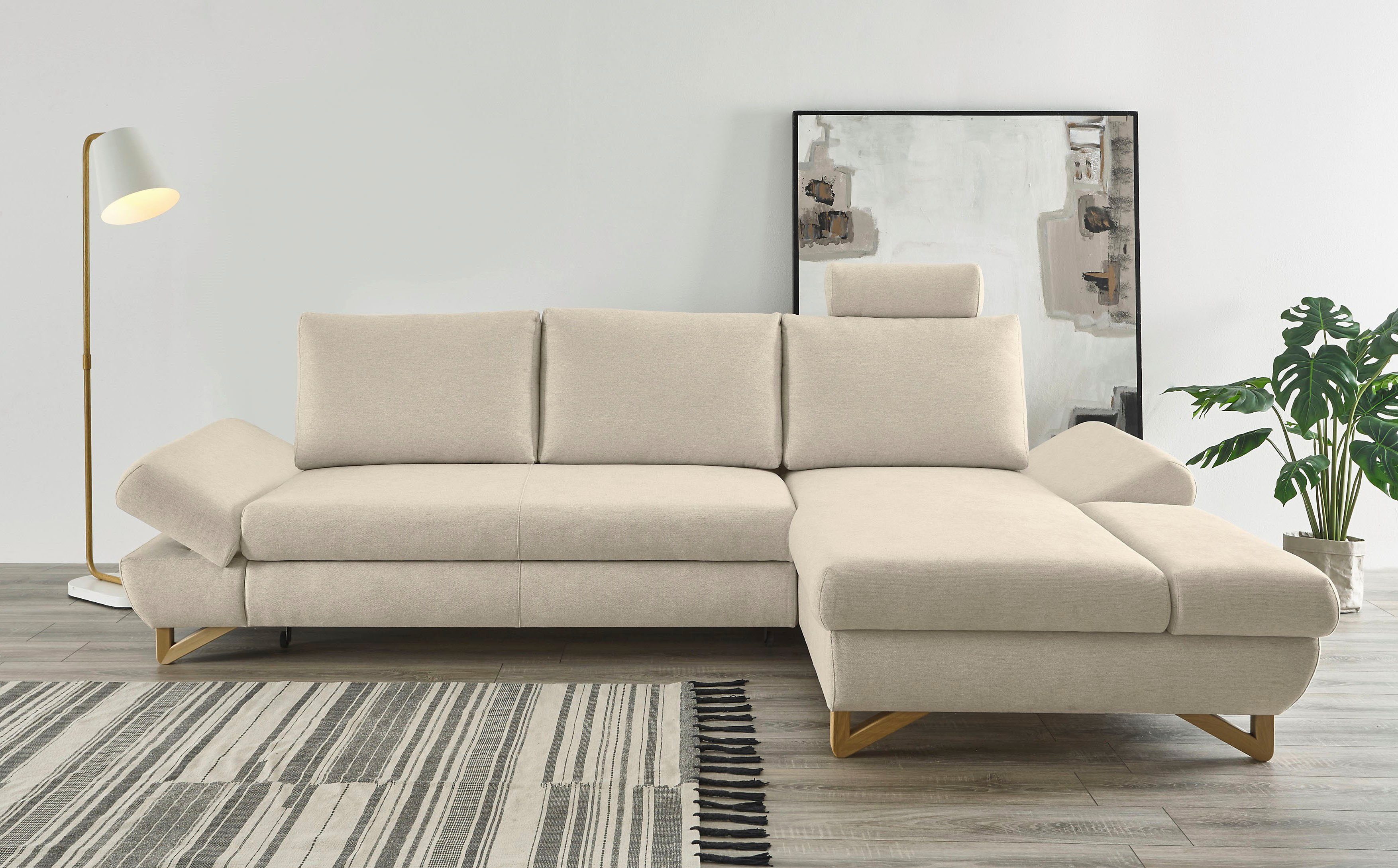 INOSIGN Schlafsofa City/Giron, komfortable Bettfunktion (Liegefläche 245 x 138 cm), sowie Bettkasten