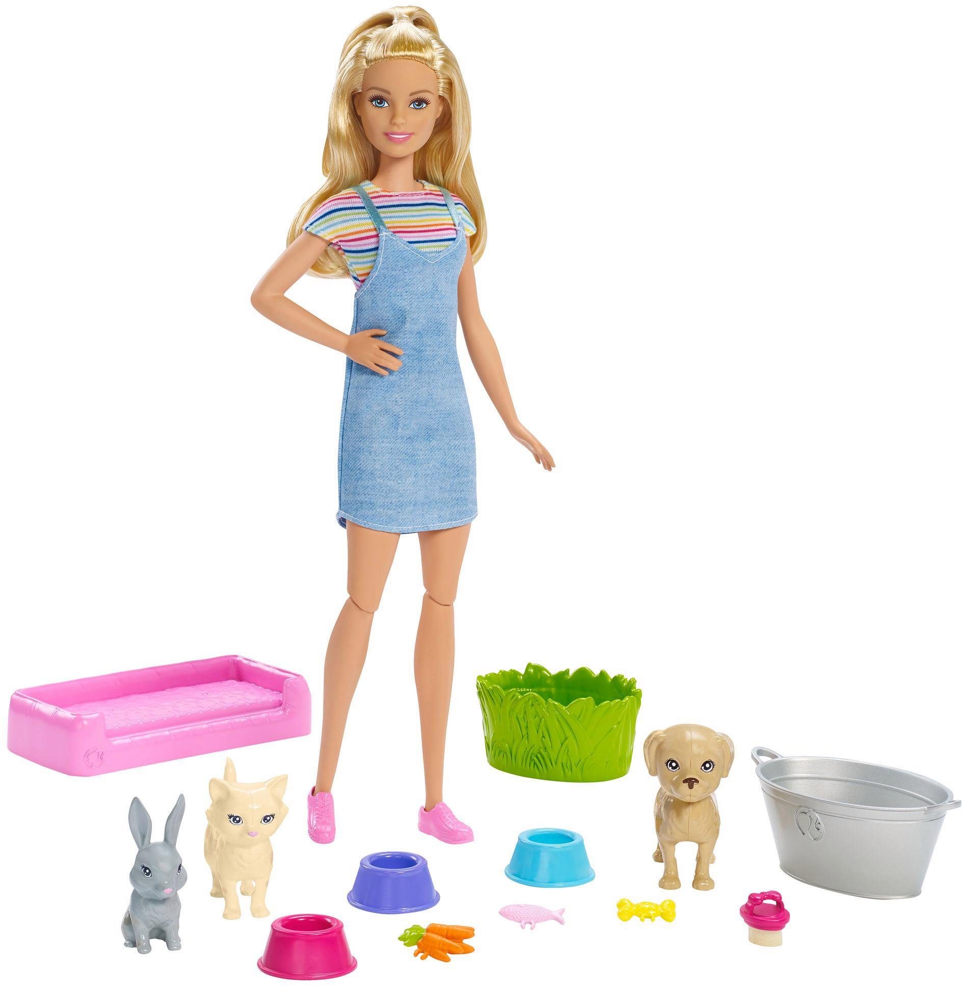 Image of Barbie Anziehpuppe »Badespaß Spielset Tiere und Puppe«