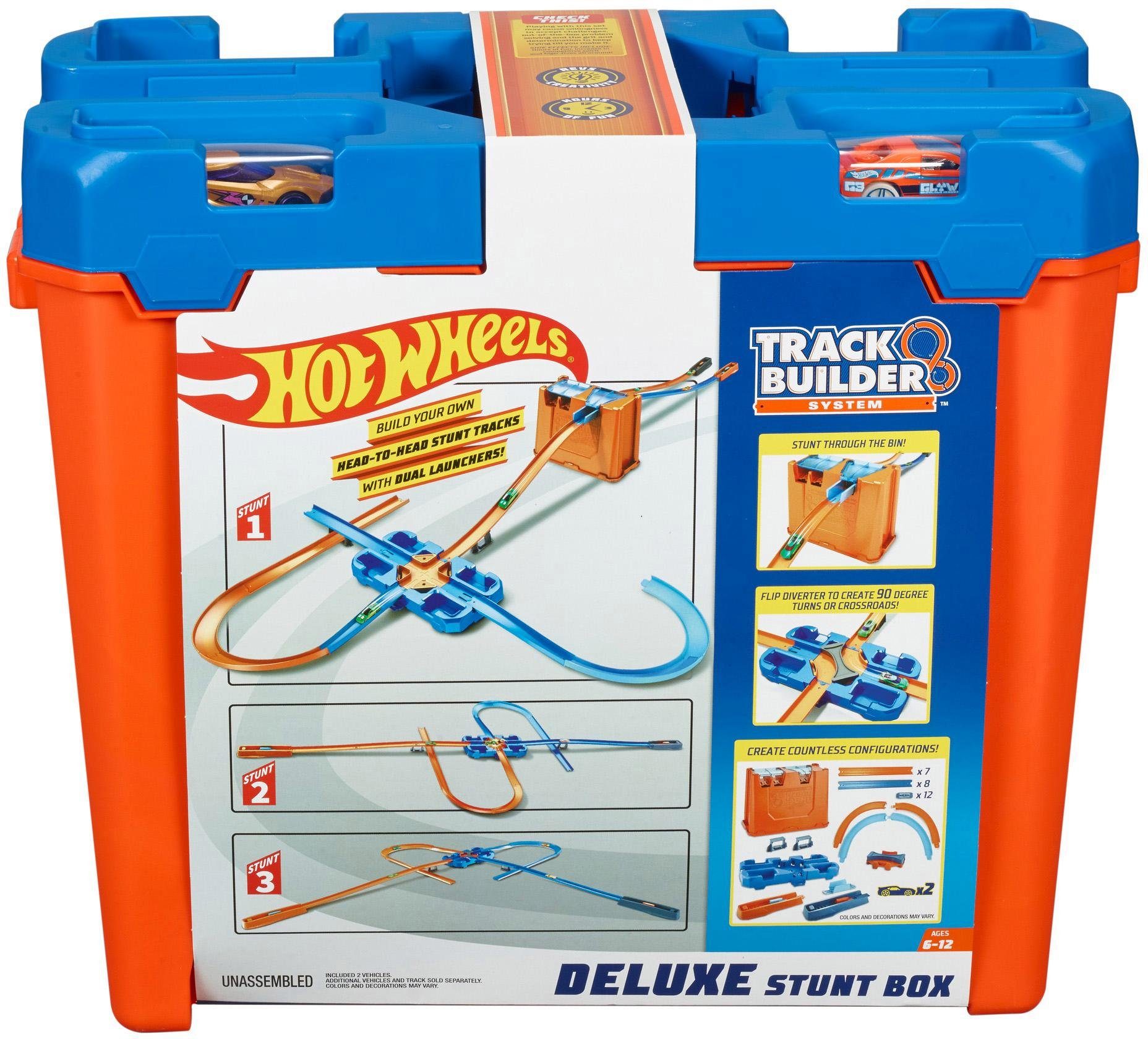 Hot Wheels Autorennbahn »Track Builder Unlimited Mega Stunt Box« (Streckenlänge 4,5 Meter), inkl