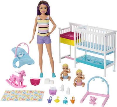 Barbie Anziehpuppe »Skipper Babysitters Kinderzimmer-Spielset«, inklusive Puppen