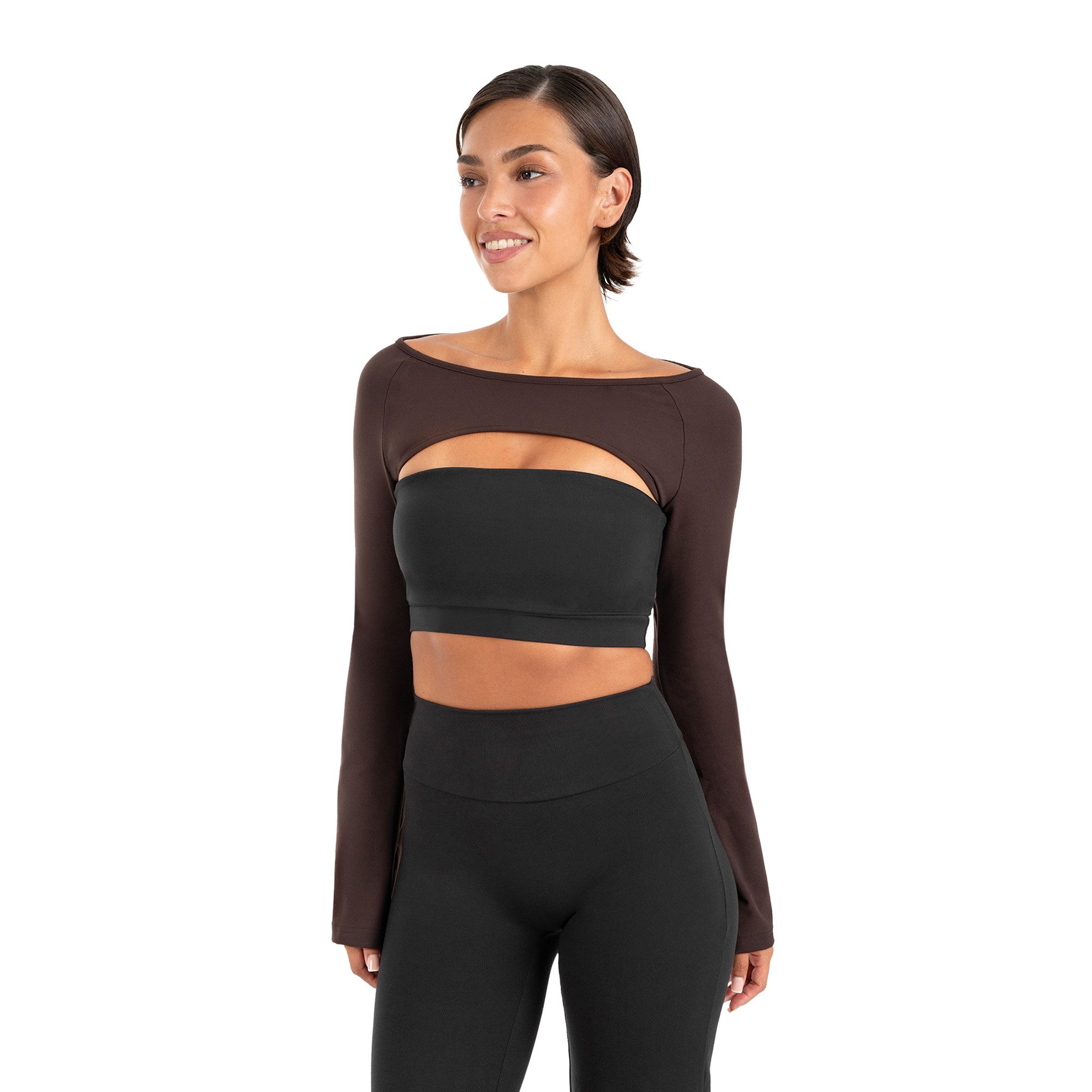 Smilodox Longsleeve Neola Damen, Bolero Longsleeve, Slim Fit, Performance, Fitness Bolero-Schnitt, Stretch, Performance-Material, Slim Fit, Layering