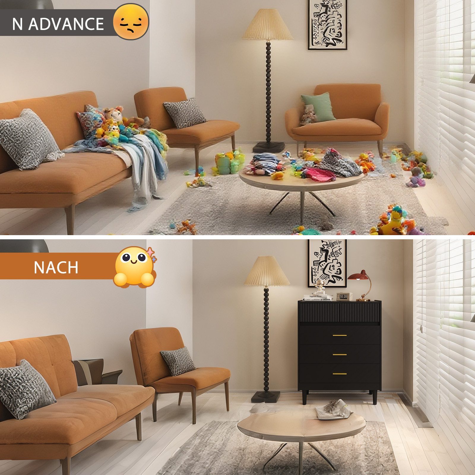 HOMAVO Kommode DG2 mit 5 Schubladen für Wohnzimmer Schlafzimmer modern & geräumig, FSC®, viel Stauraum, pflegeleicht-74 × 40 × 90 cm (B × T × H)