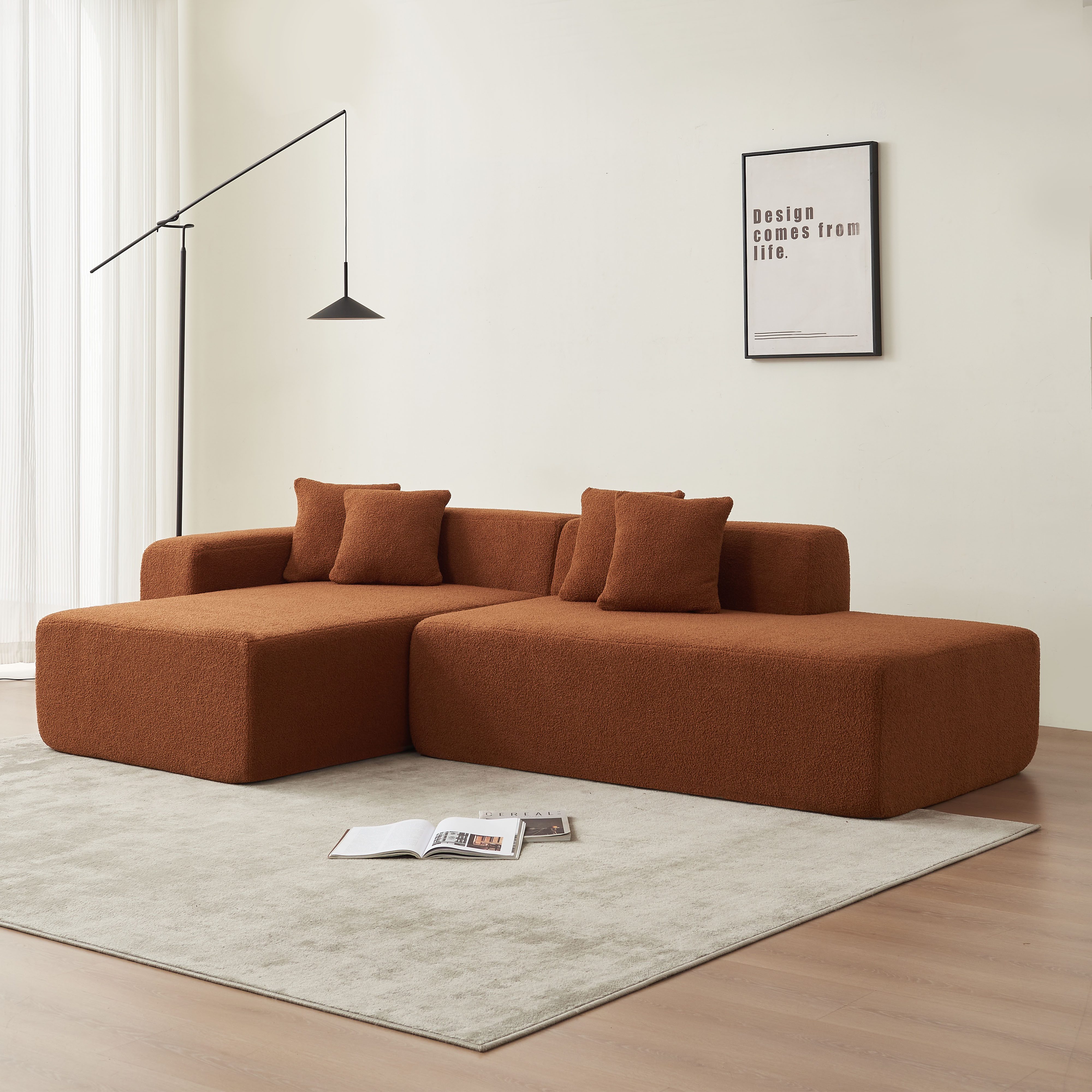 SANODESK Ecksofa Modulares Ecksofa in L-Form mit Liege – 5-Sitzer Sofa aus günstig online kaufen