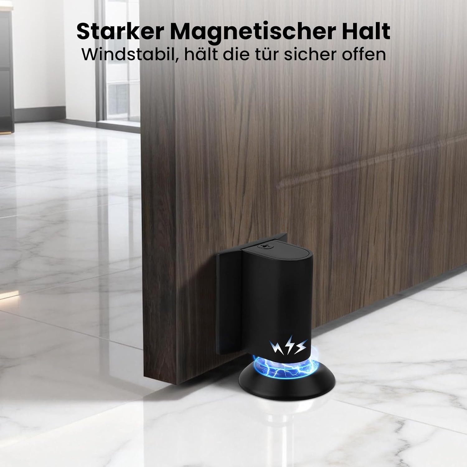 AFKSMILE Bodentürstopper Magnetischer Türstopper Boden, Magnetic Door Stopper Selbstklebend, Türpuffer Wandschutz Türfeststeller mit Klebeband & Schrauben