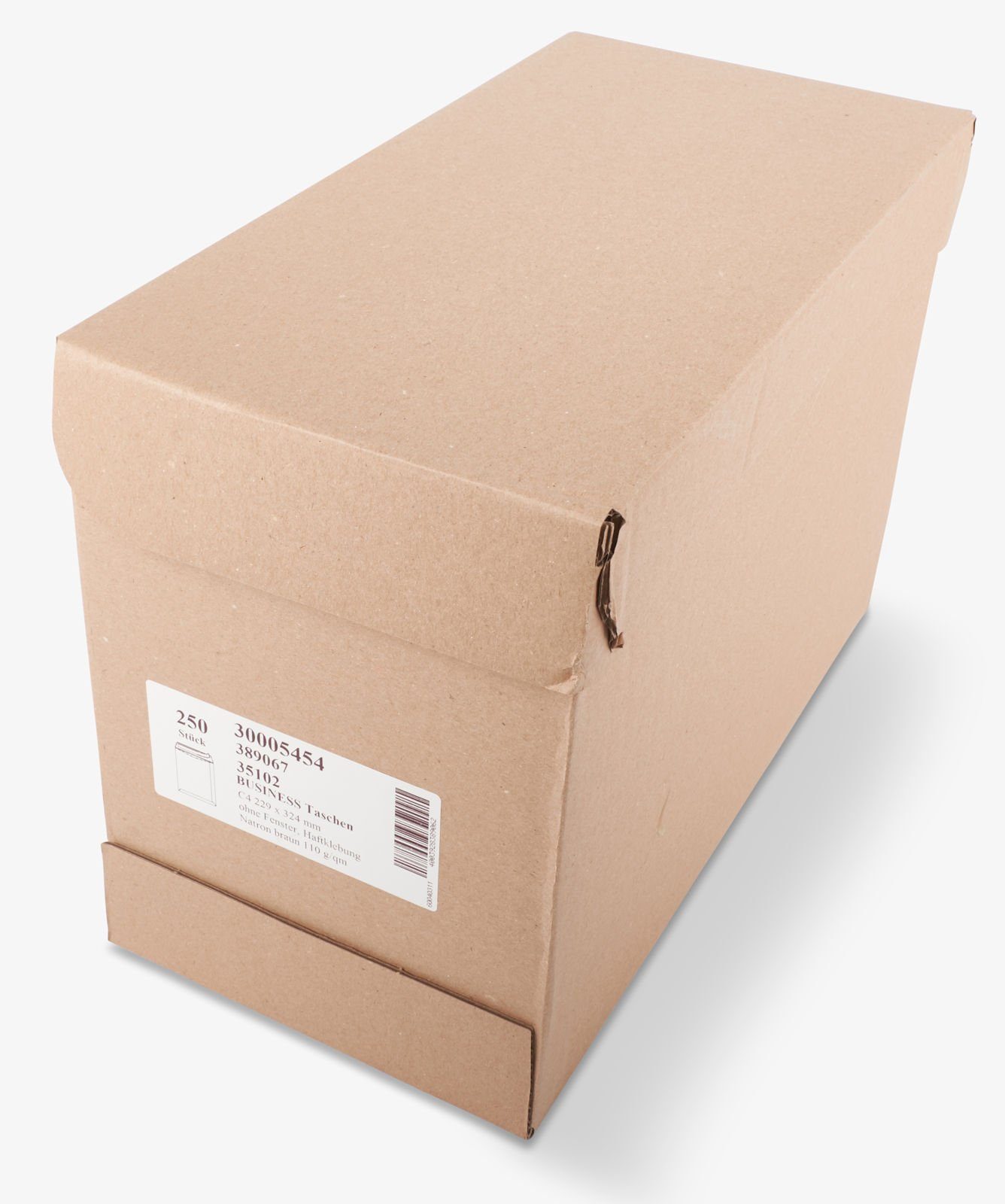 KK Verpackungen Briefumschlag, Versandtaschen DIN C4 229 x 324 mm Haftklebung 110 g/m² braun