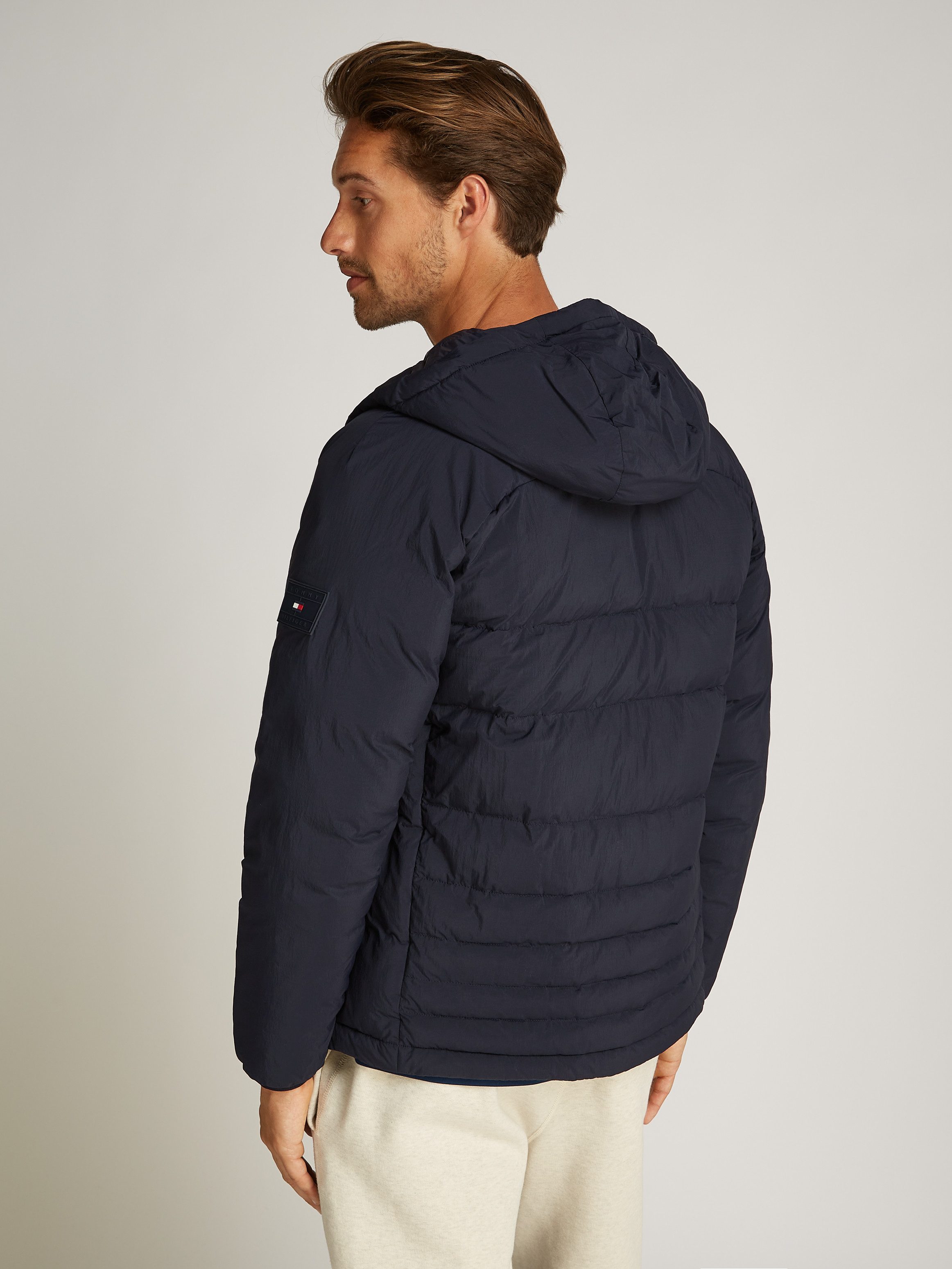 Tommy Hilfiger Steppjacke MIX QUILT HOODED JACKET mit Raglanärmeln günstig online kaufen