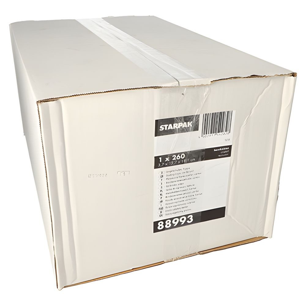 PAPSTAR Einwegschale 260 x Siegelschalen Pappe eckig 530 ml 3,7 x 13,7 x 18,1 cm weiss, Frischfaser-Karton, PET beschichtet