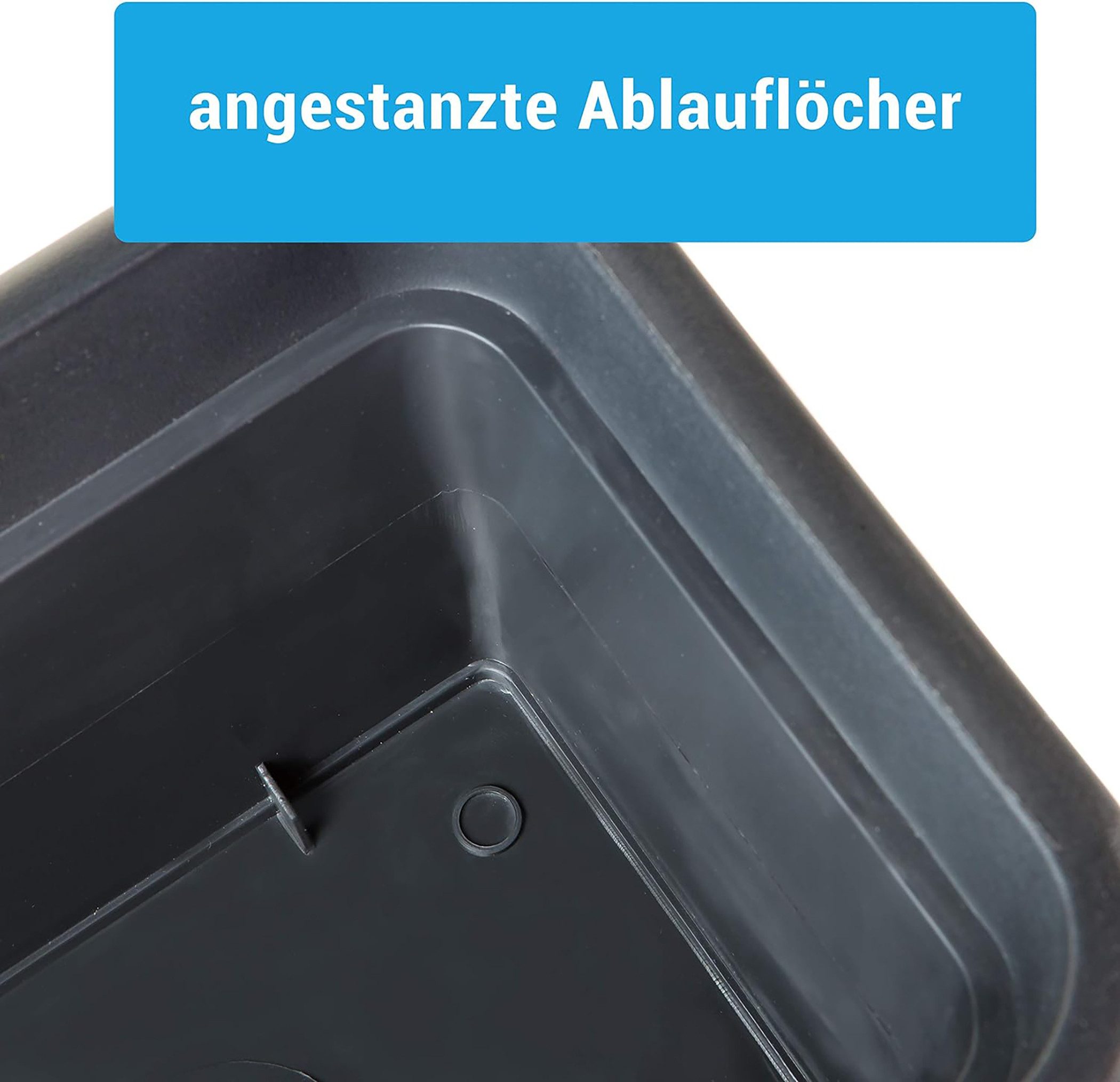 2friends Blumenkasten 4er-Pack, mit Untersetzer aus Kunststoff 80T x 17B x 14H cm, Balkon Blumenkasten Anthrazit