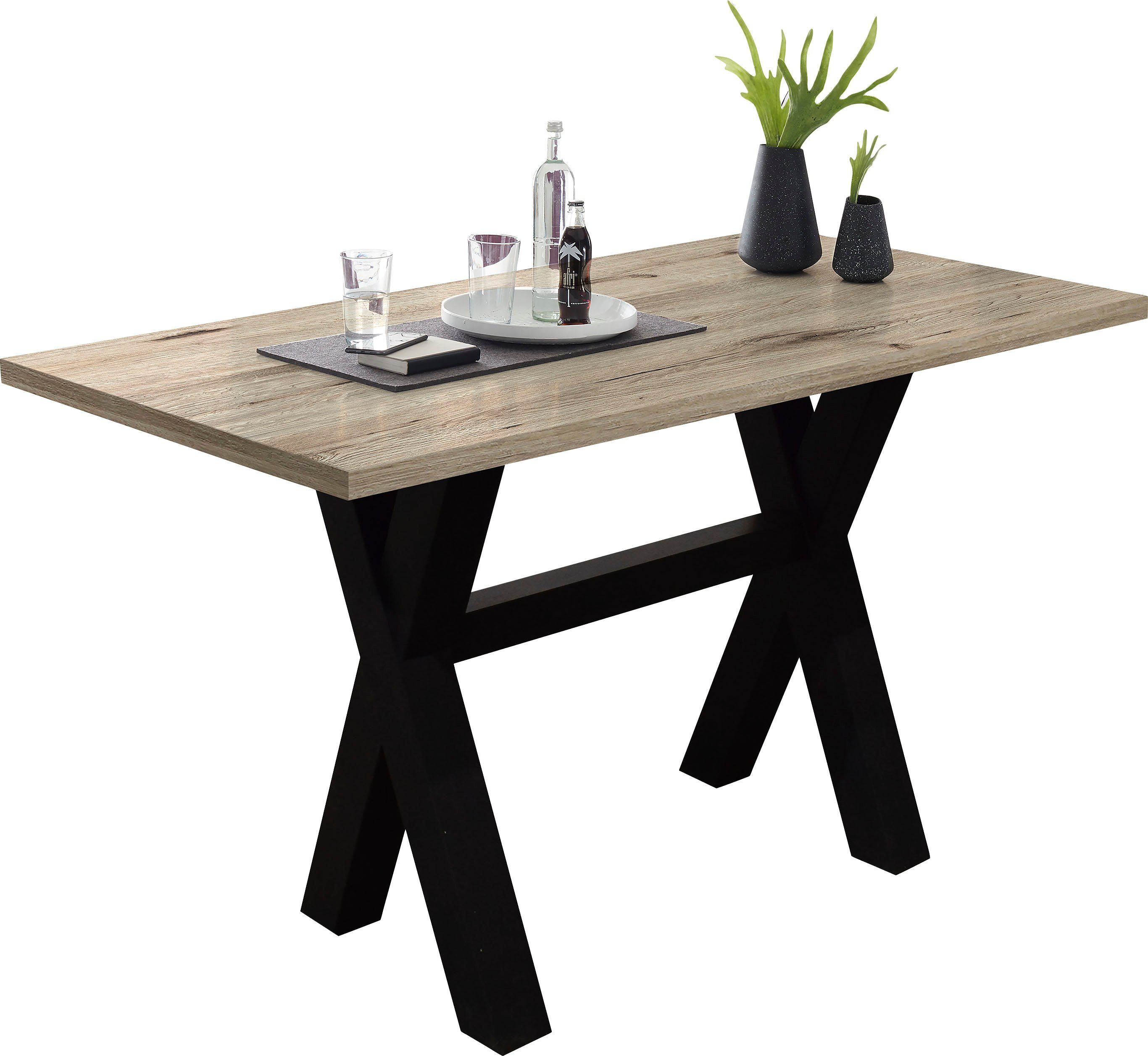 Mäusbacher Bartisch, Gestell in X-Form (Breite günstig online kaufen