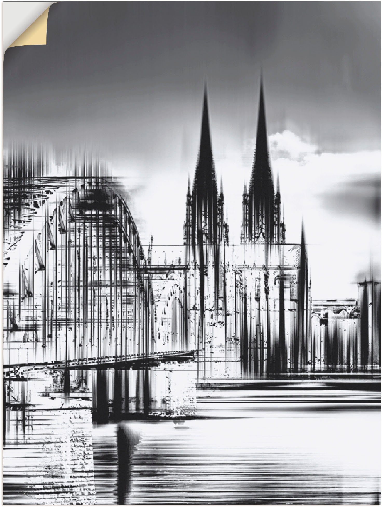 Artland Wandbild Köln Skyline Collage III, Deutschland (1 St), als Leinwandbild, Wandaufkleber oder Poster in versch. Größen