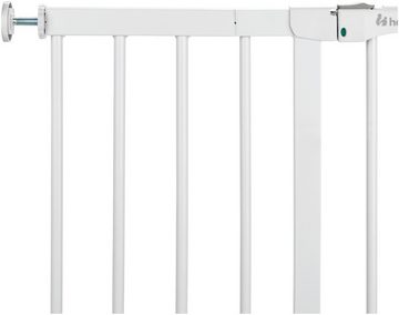 Hauck Türschutzgitter Clear Step Autoclose 2 Set inklusive Verlängerung 21 cm, White, auch als Treppenschutzgitter verwendbar; 96-101 cm; flacher Durchgang