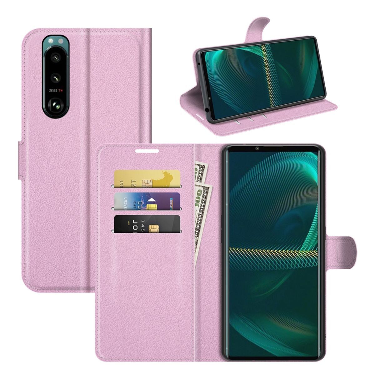König Design Handyhülle Sony Xperia 5 III, Schutzhülle Schutztasche Case Cover Etuis Wallet Klapptasche Bookstyle