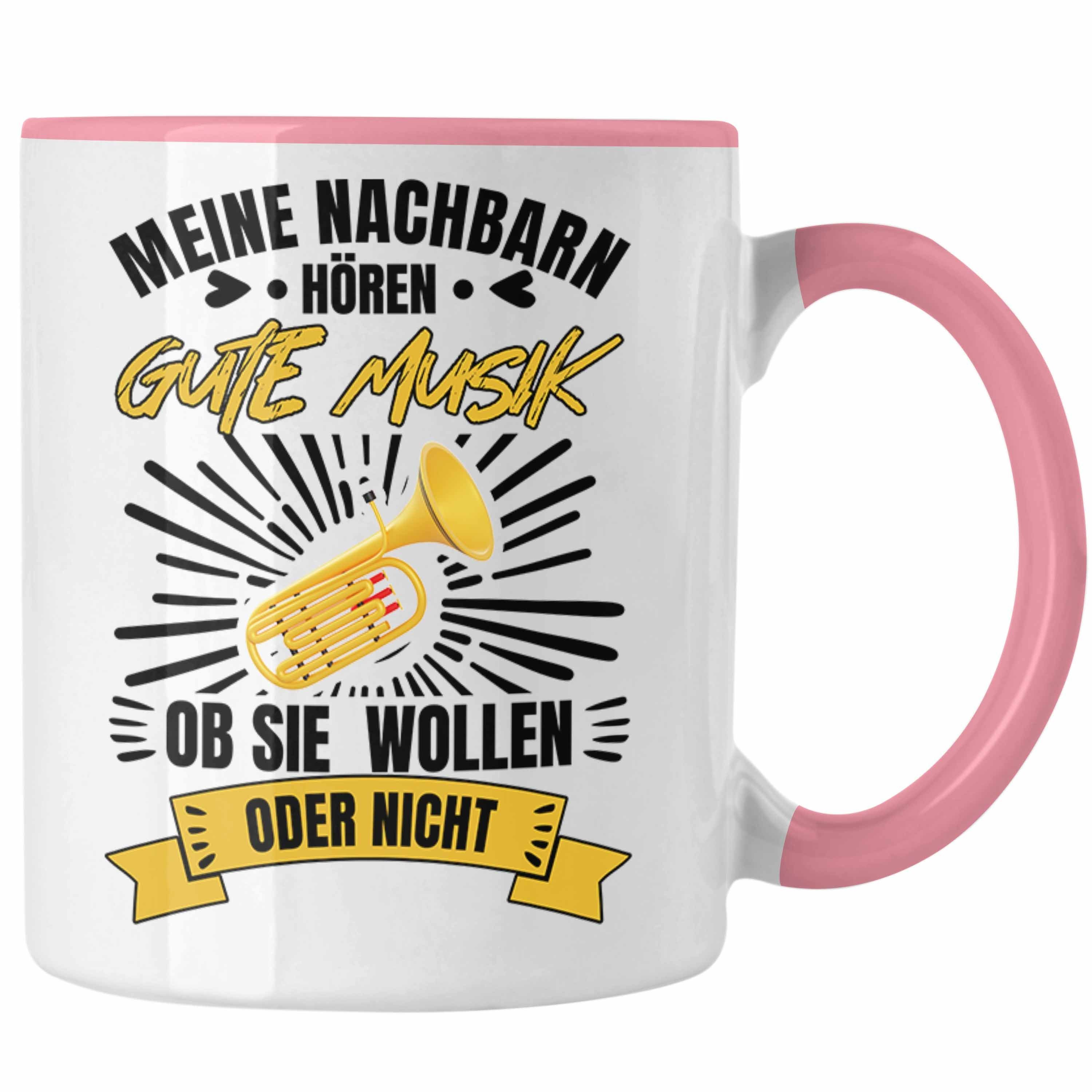 Trendation Tasse Trendation - Tuba Geschenk Trompete Tasse Geschenkidee Trompetenspieler Orchesta Geschenke Rosa