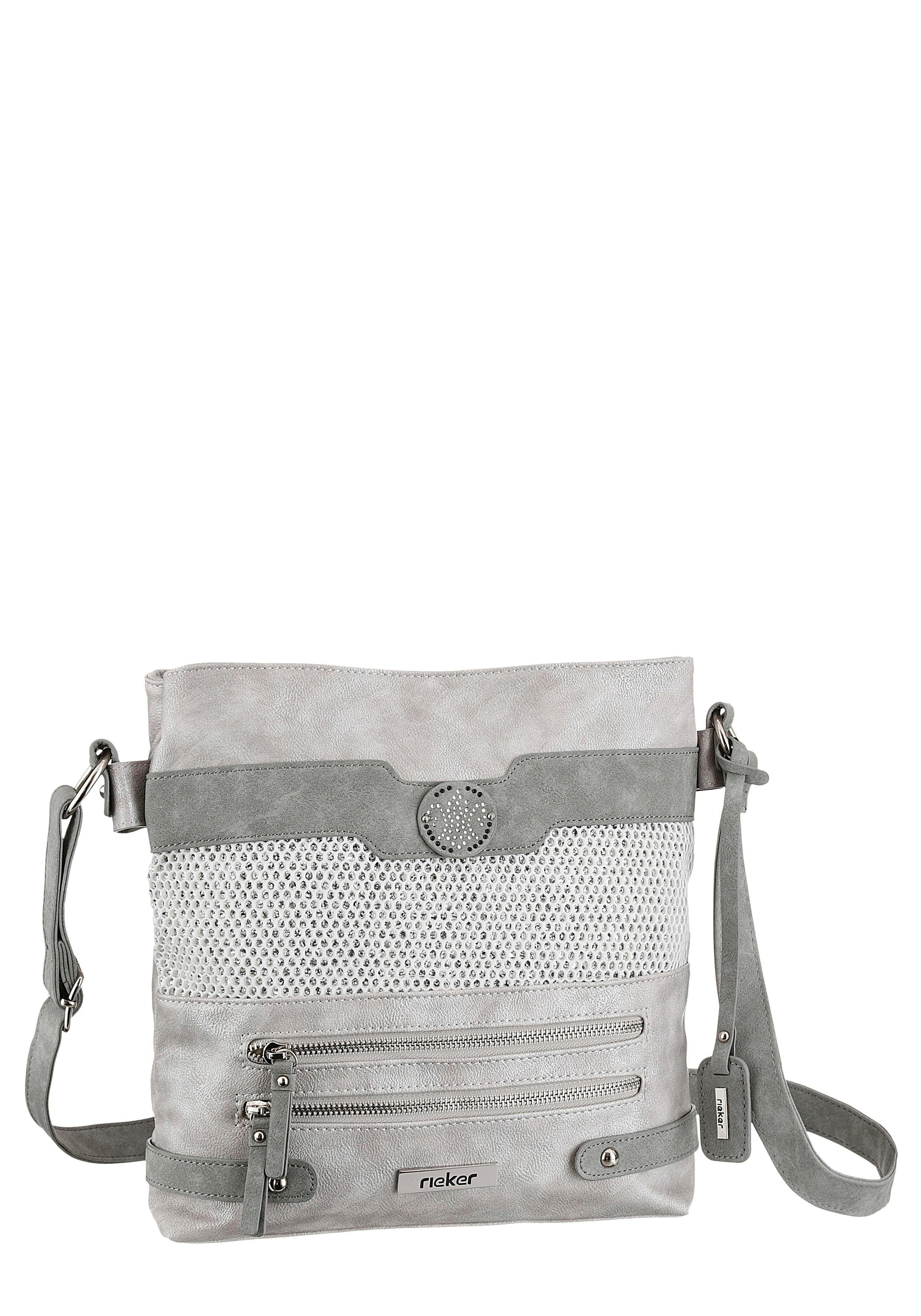 Rieker Umhängetasche, Schultertasche, Damen-Tasche mit praktischem Reißverschluss-Rückfach