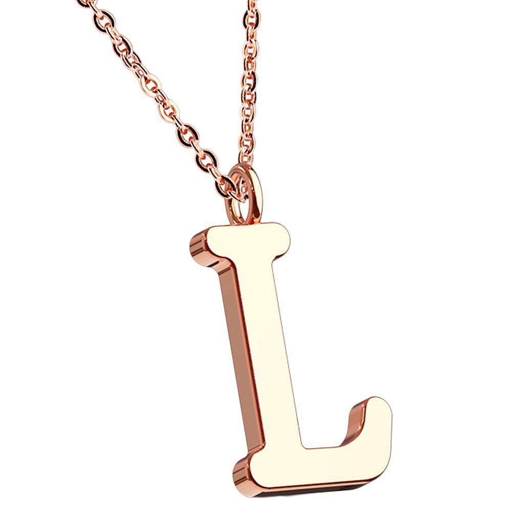 Taffstyle Kette mit Anhänger Damen Halskette Buchstabe Anhänger Kette Roség günstig online kaufen